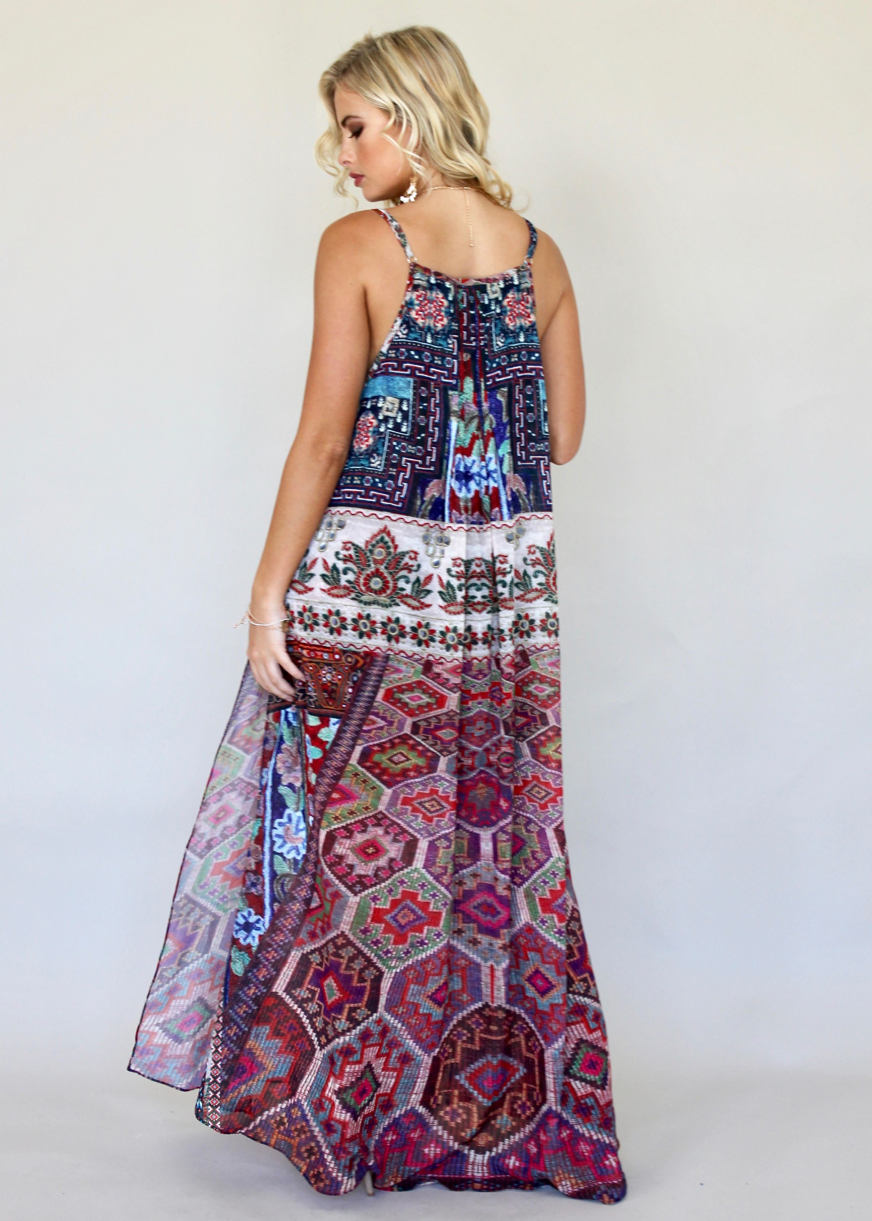 Lost Lotus Chiffon Maxi - Moroccan