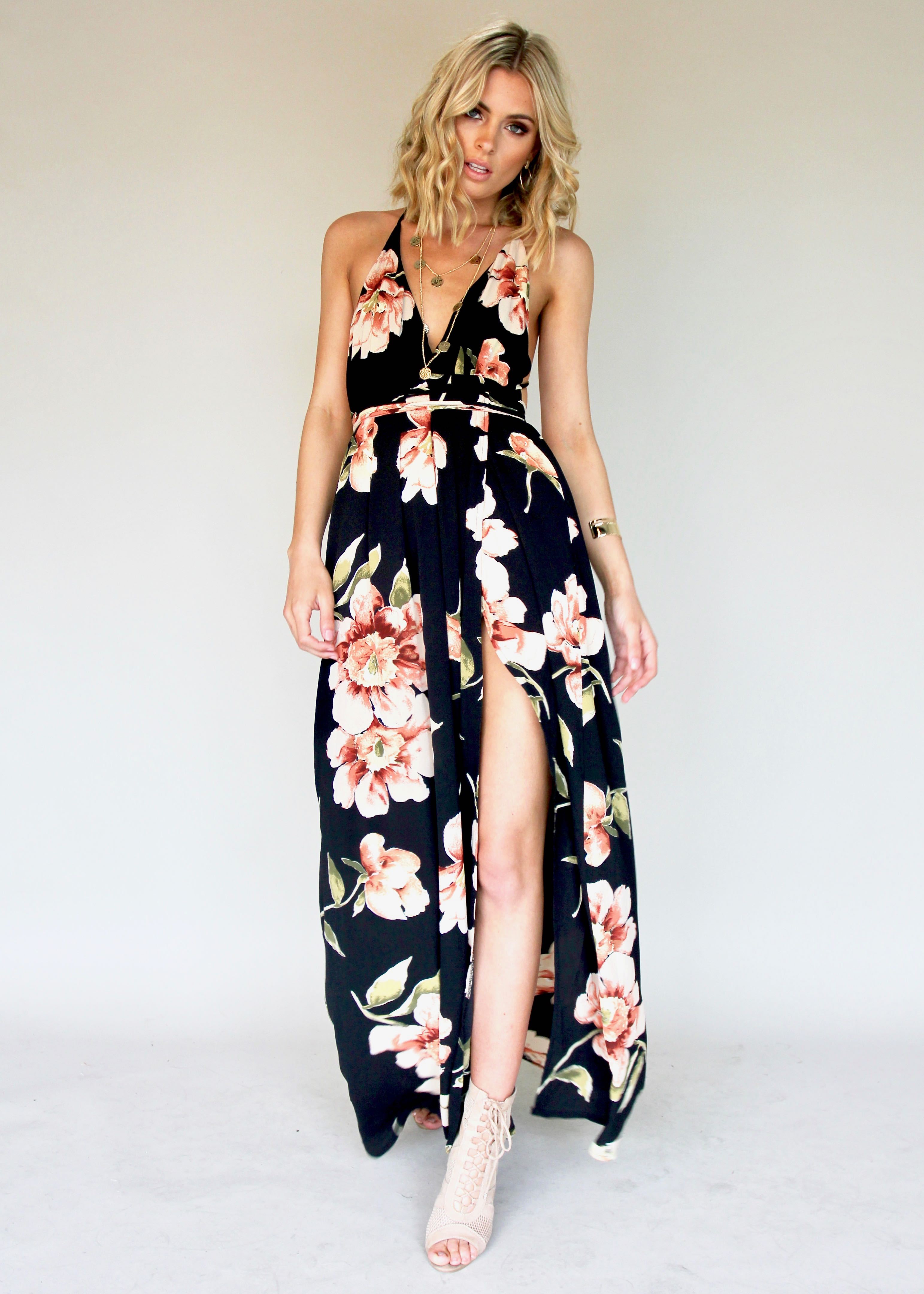 Karmen Halter Maxi Dress - Zinnia