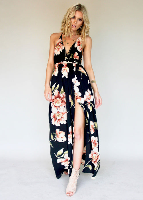 Karmen Halter Maxi Dress - Zinnia
