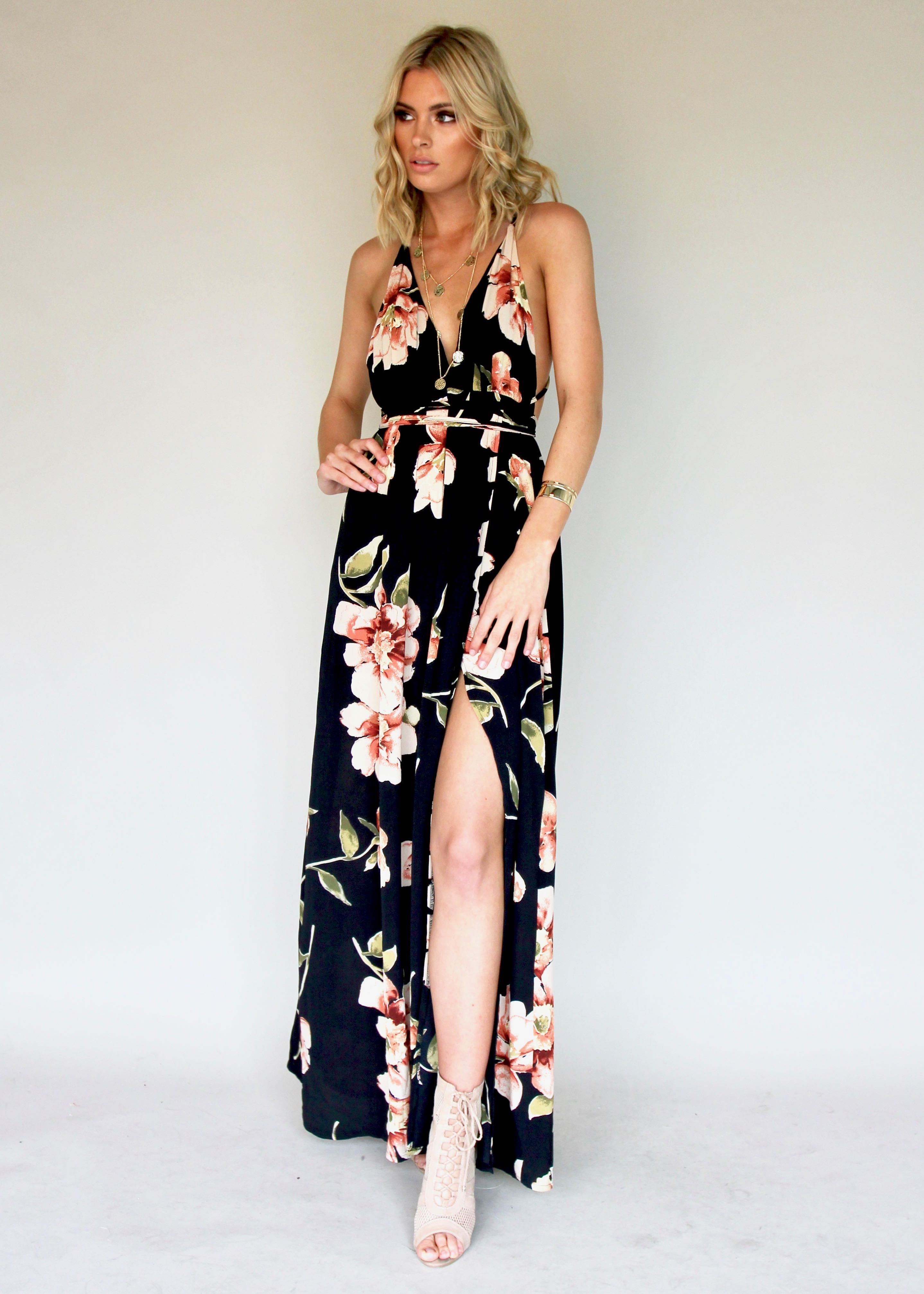 Karmen Halter Maxi Dress - Zinnia