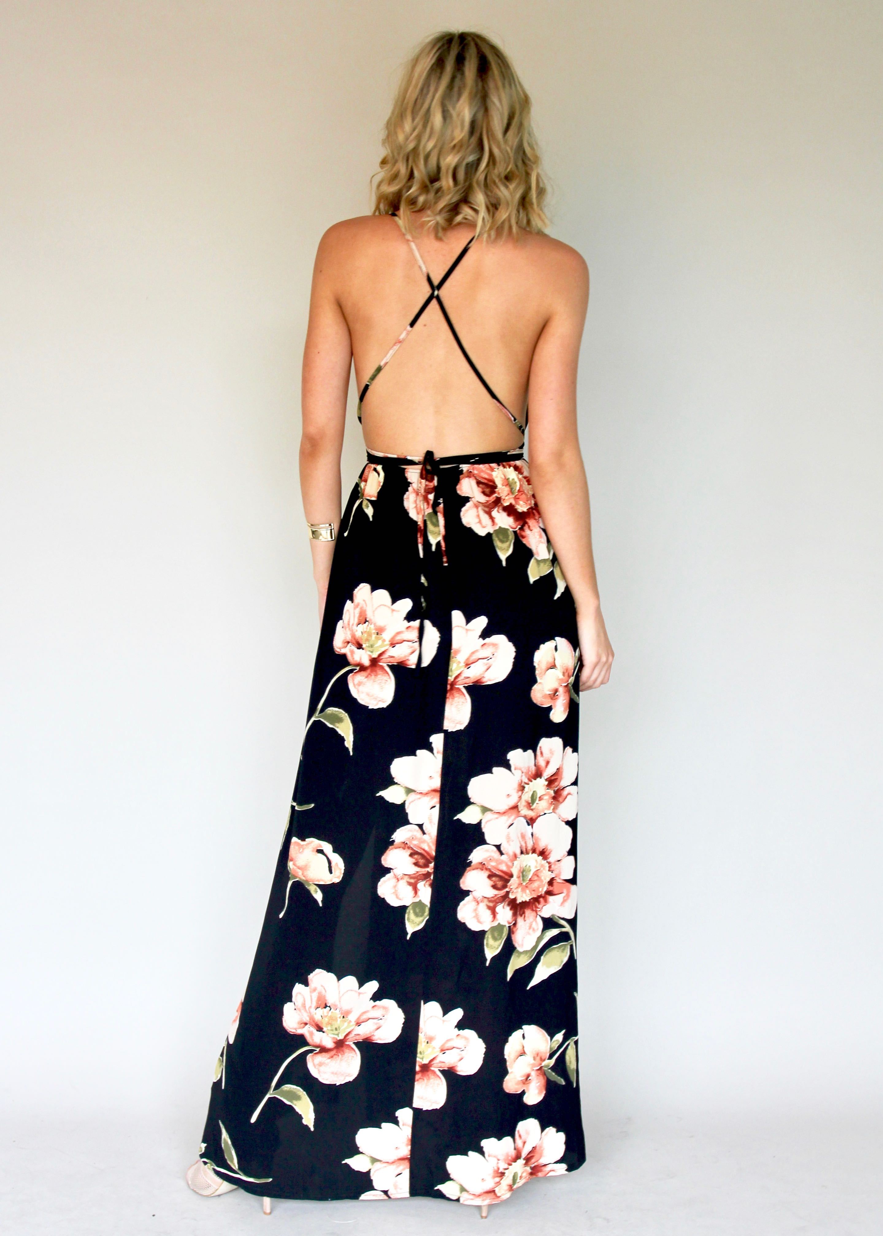 Karmen Halter Maxi Dress - Zinnia