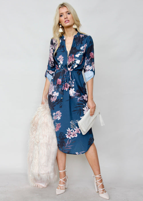 Let Me Lead Midi Dress - Midnight