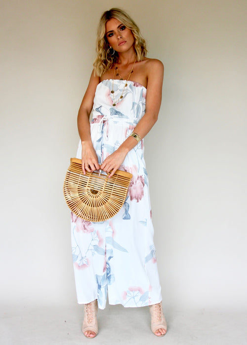 Luminous Love Strapless Pantsuit - Coastal