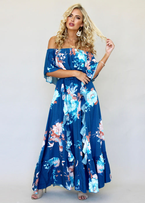 Georgie Off Shoulder Maxi Dress - Carnival