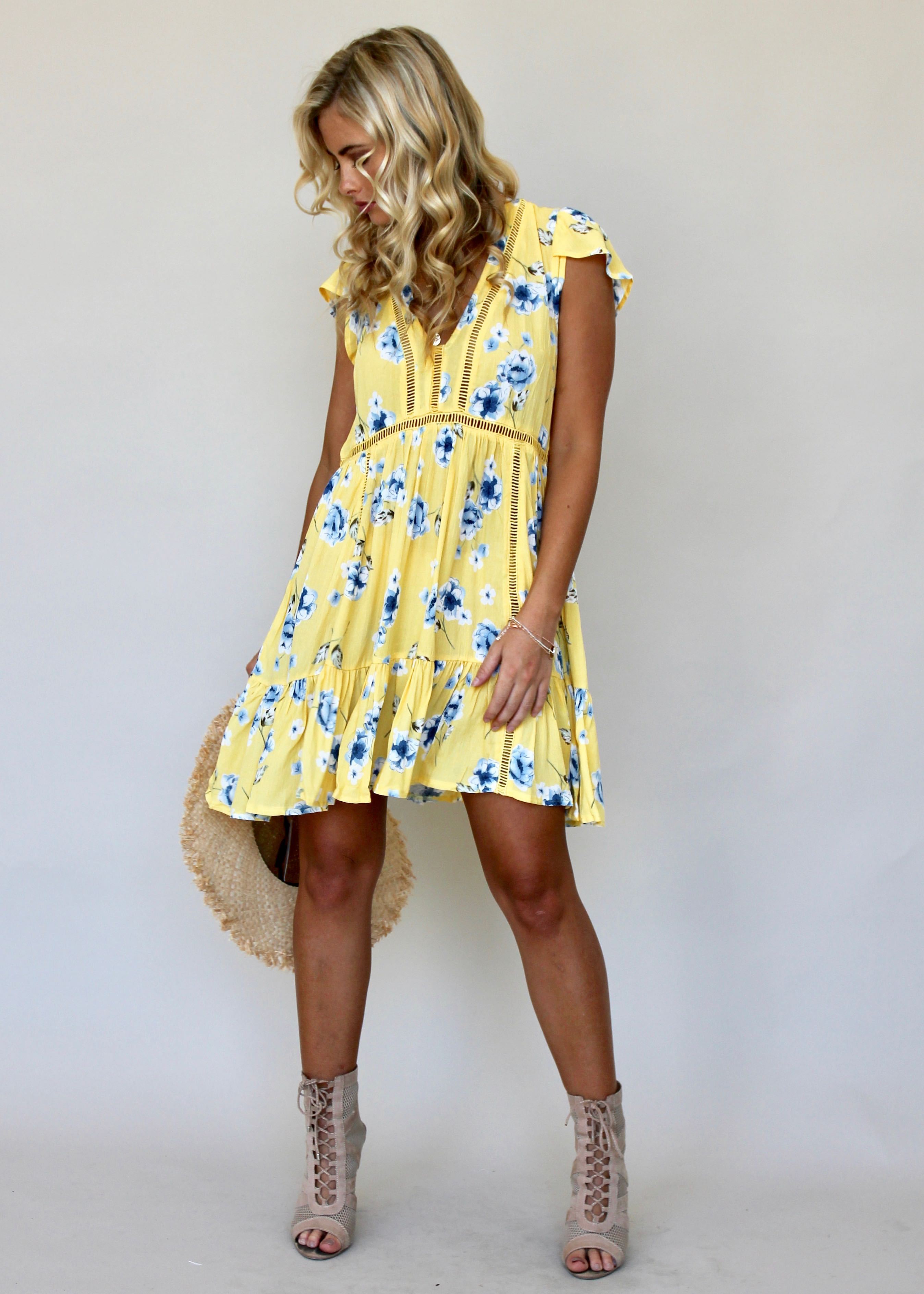 Somewhere In The Sky Dress - Sunglow