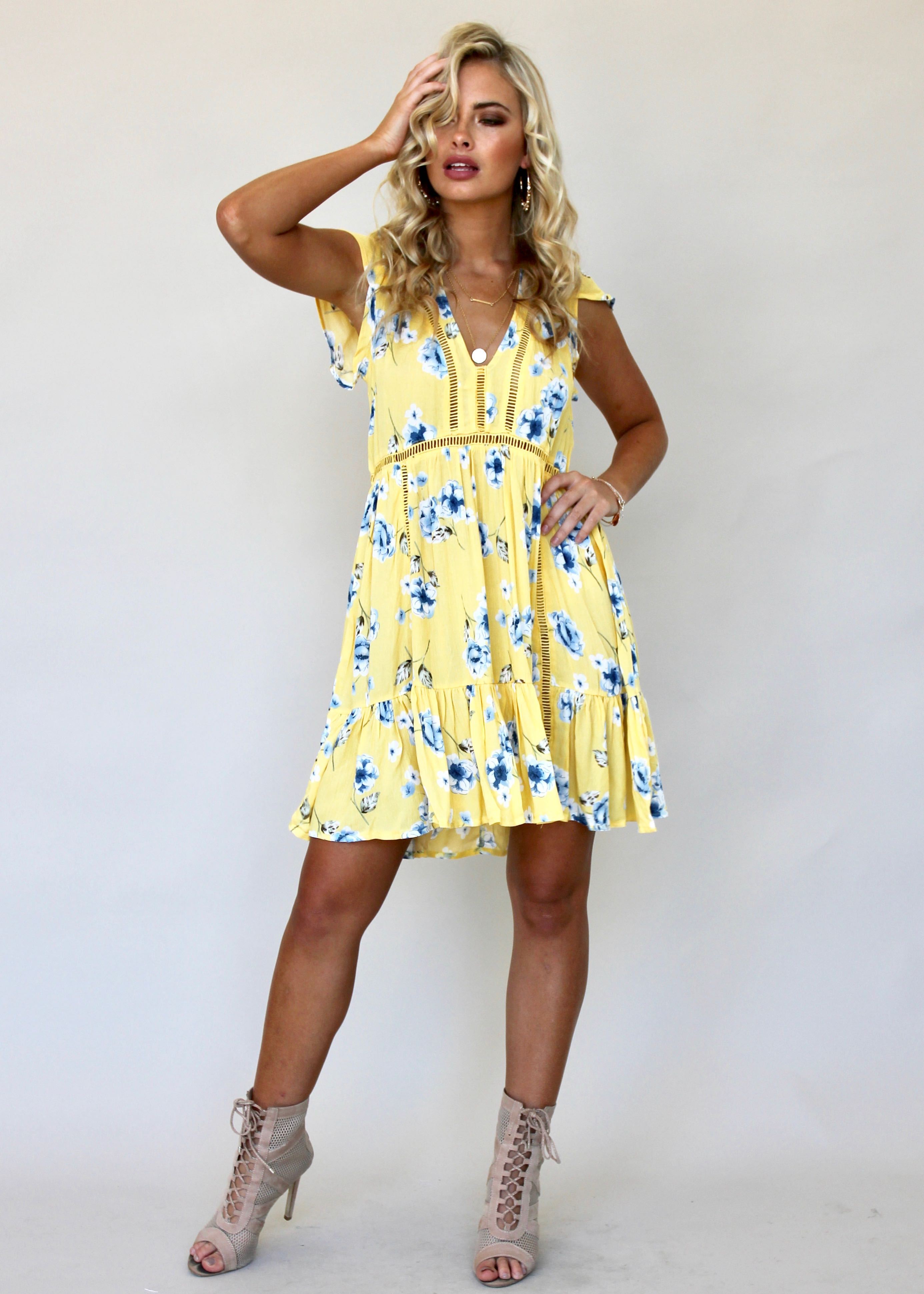 Somewhere In The Sky Dress - Sunglow