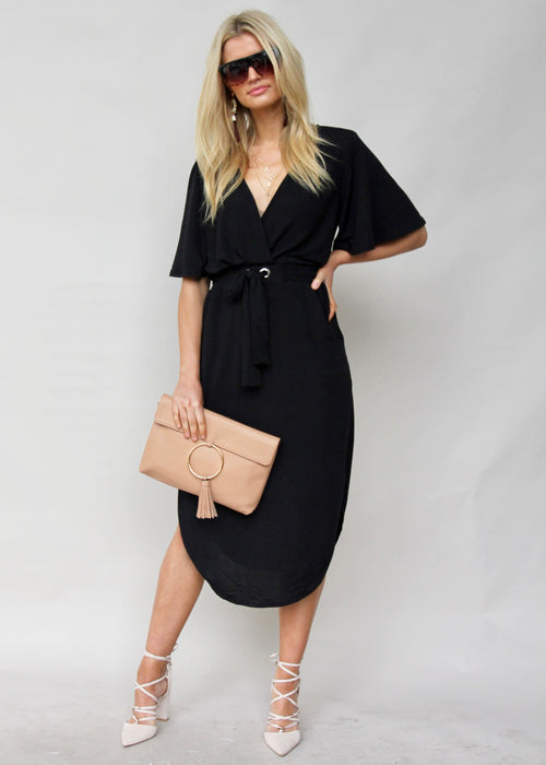Run & Tell Midi Dress - Black