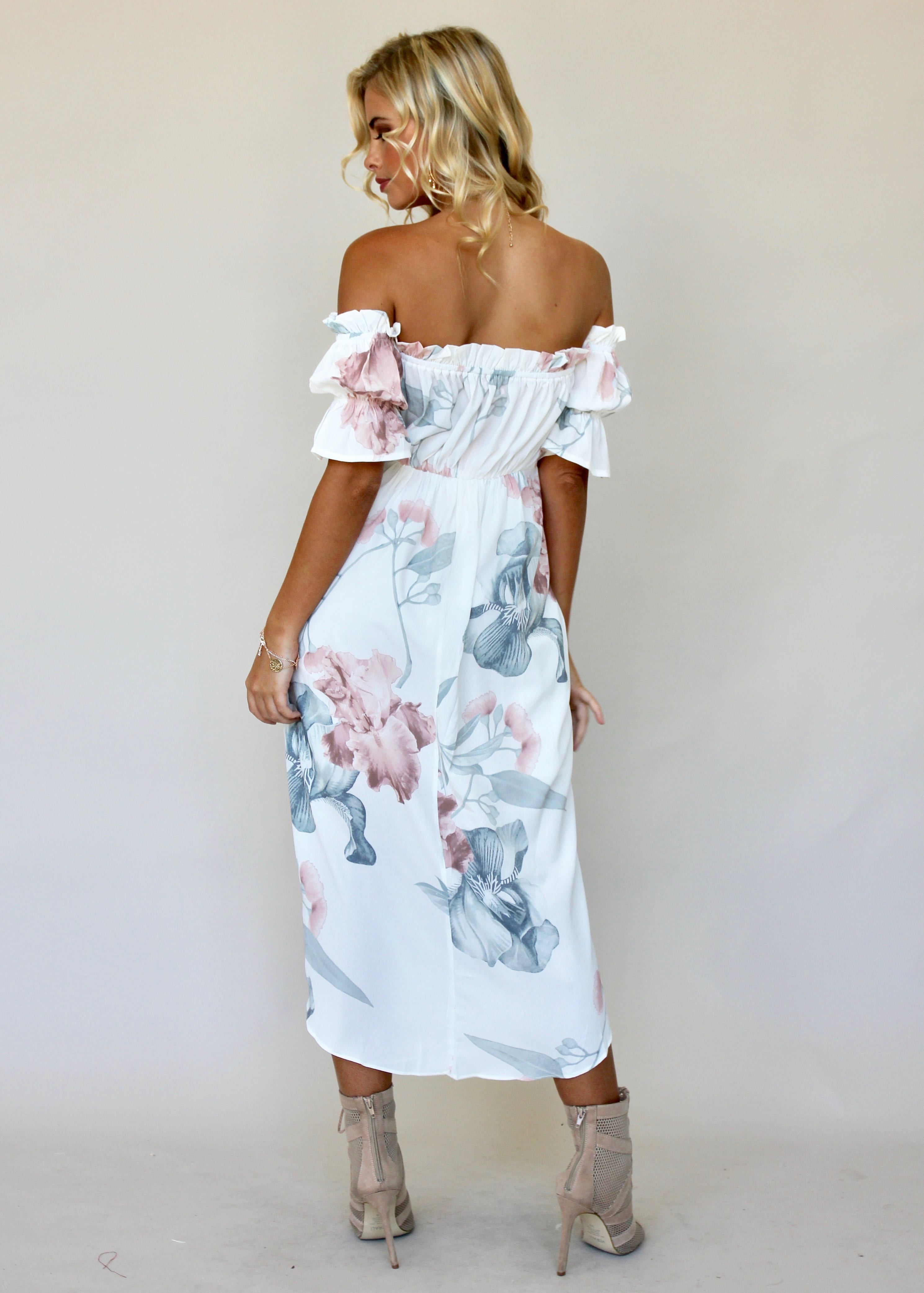 Kiss & Tell Midi Dress - Coastal