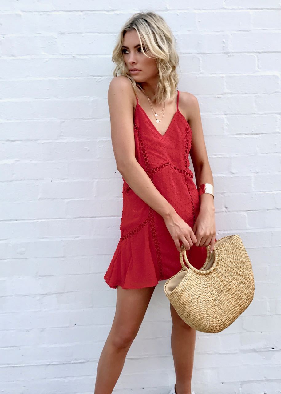 Mischa Swing Dress - Red