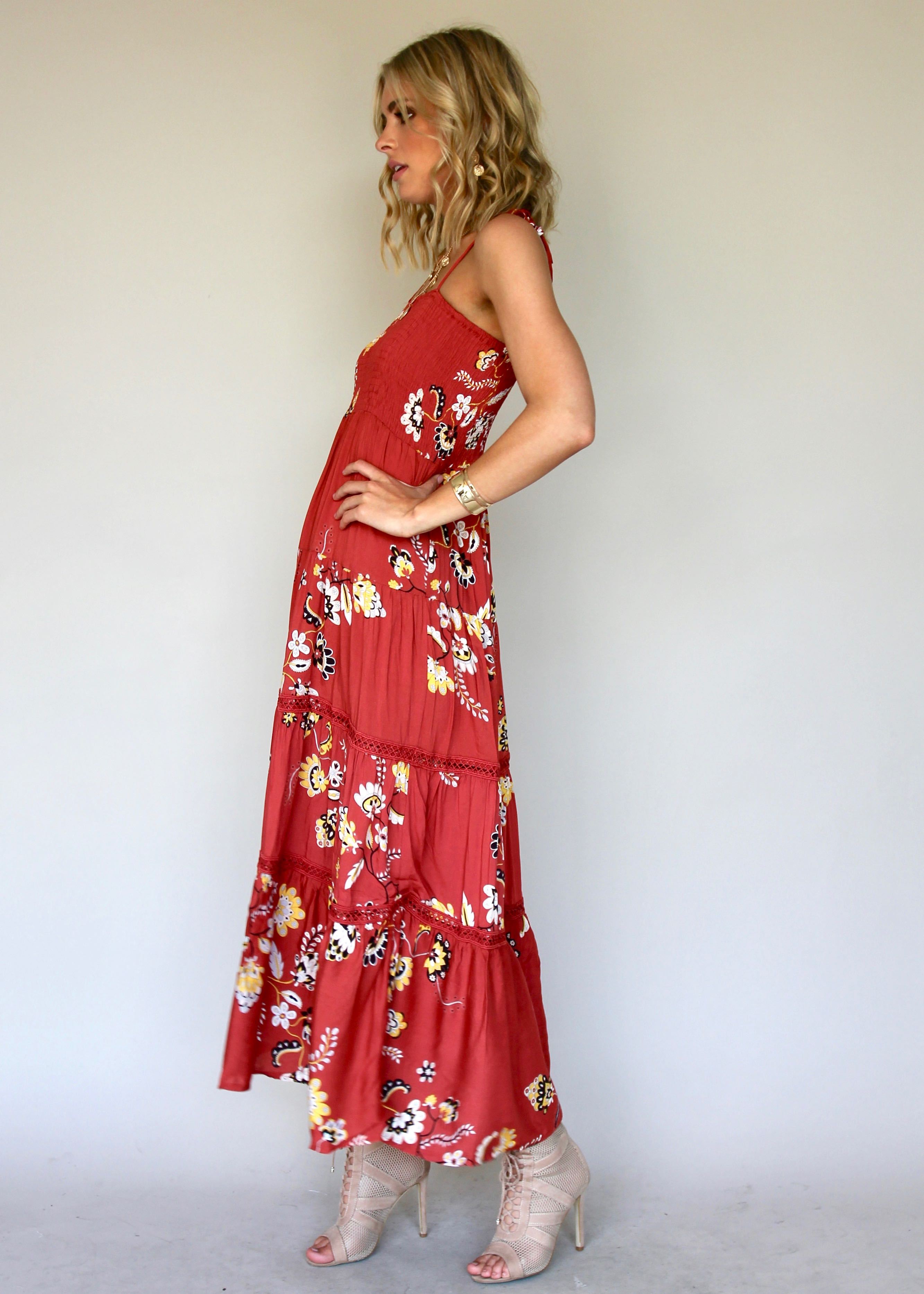 Peach Maxi Dress - Shining Bright