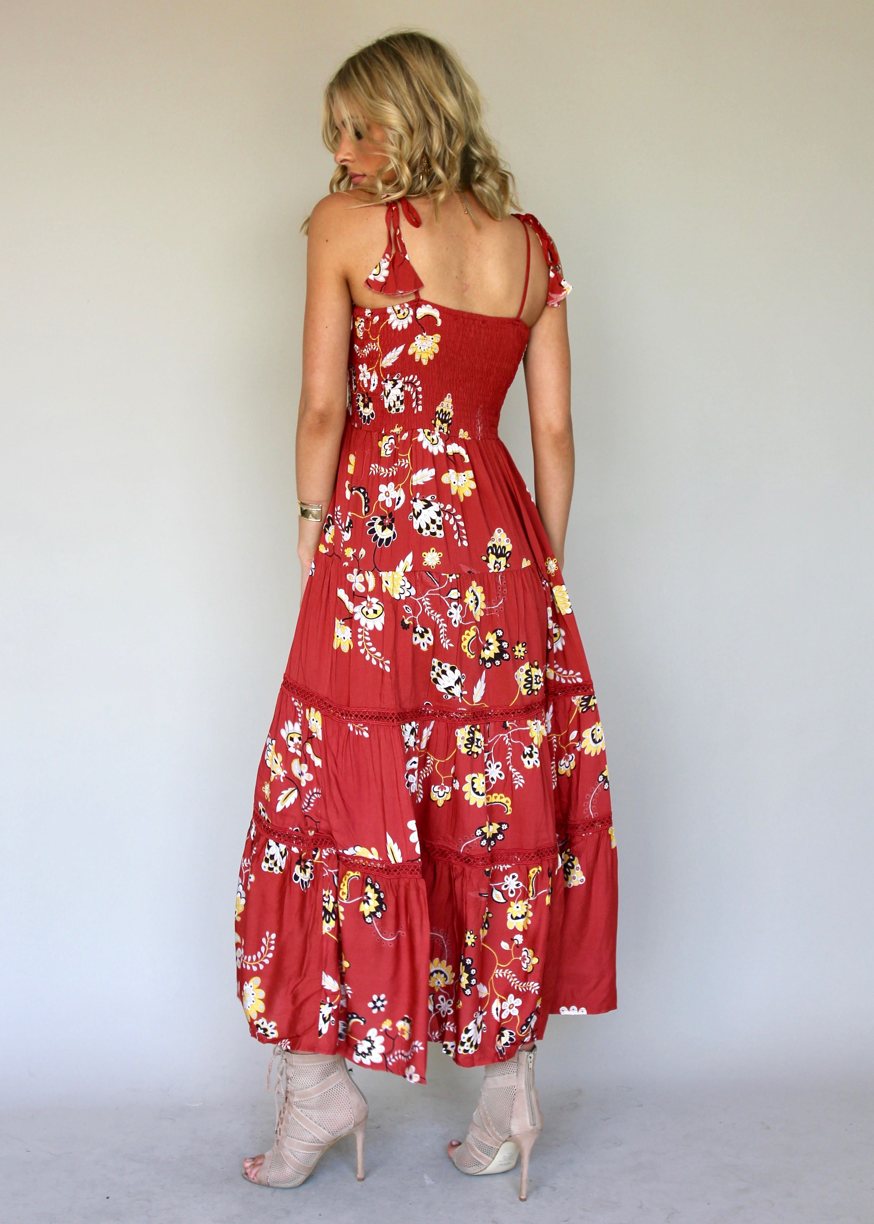 Peach Maxi Dress - Shining Bright