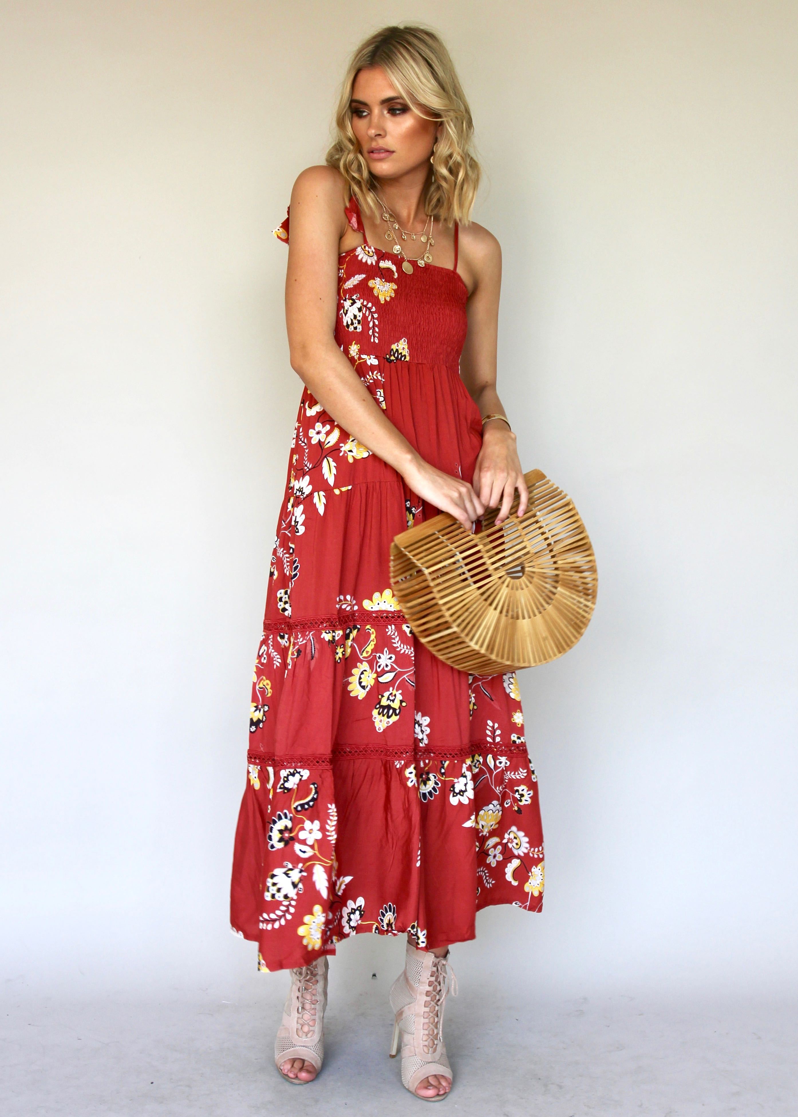 Peach Maxi Dress - Shining Bright