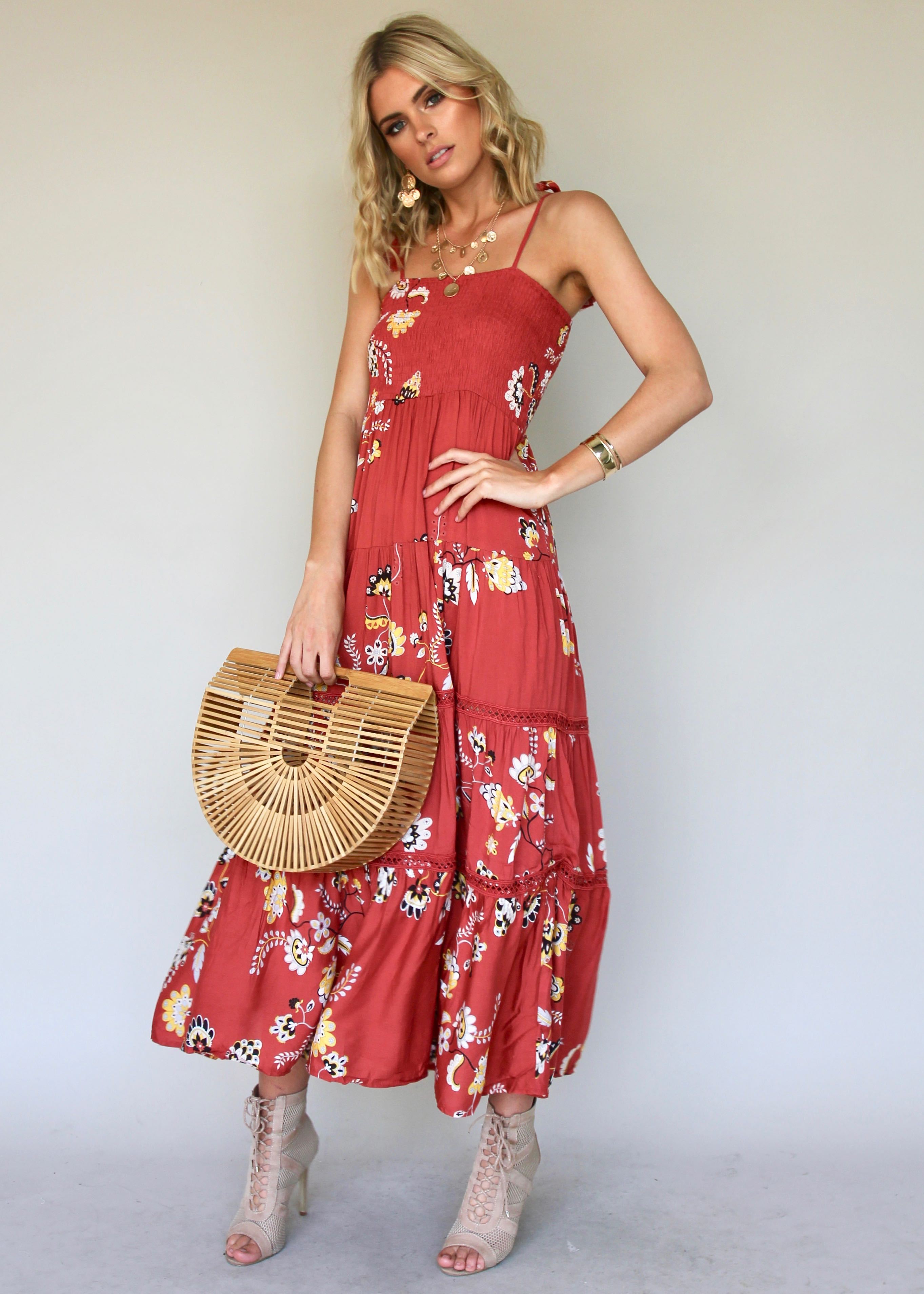 Peach Maxi Dress - Shining Bright