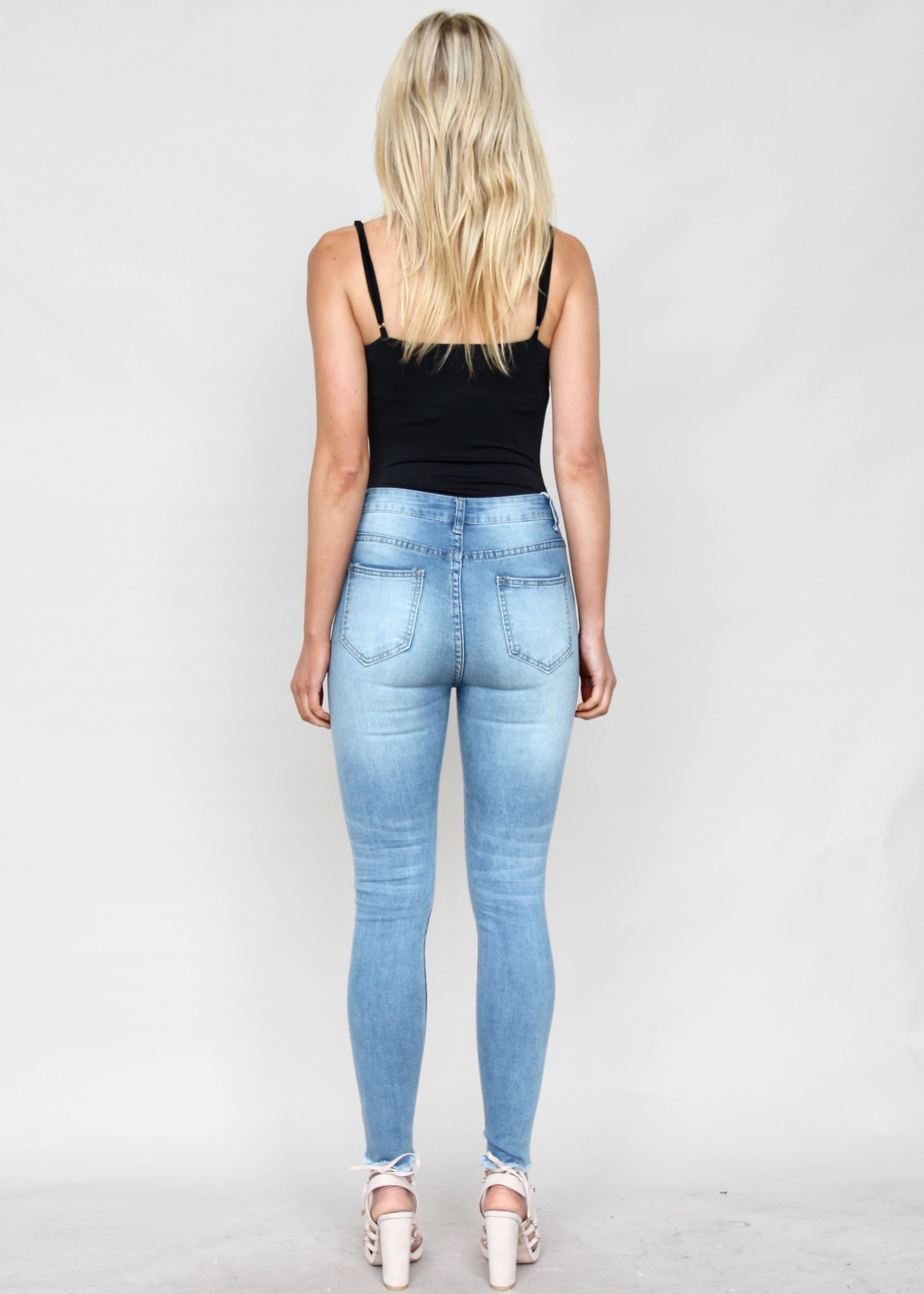Love Always Pearl Jeans - Light Blue