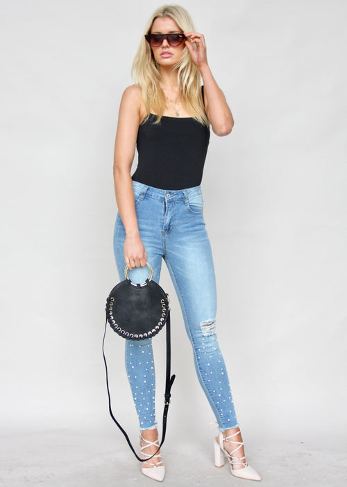 Love Always Pearl Jeans - Light Blue