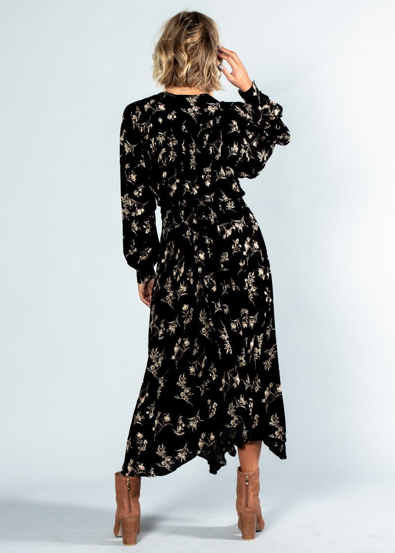 Be My All Fringe Maxi Dress - Black