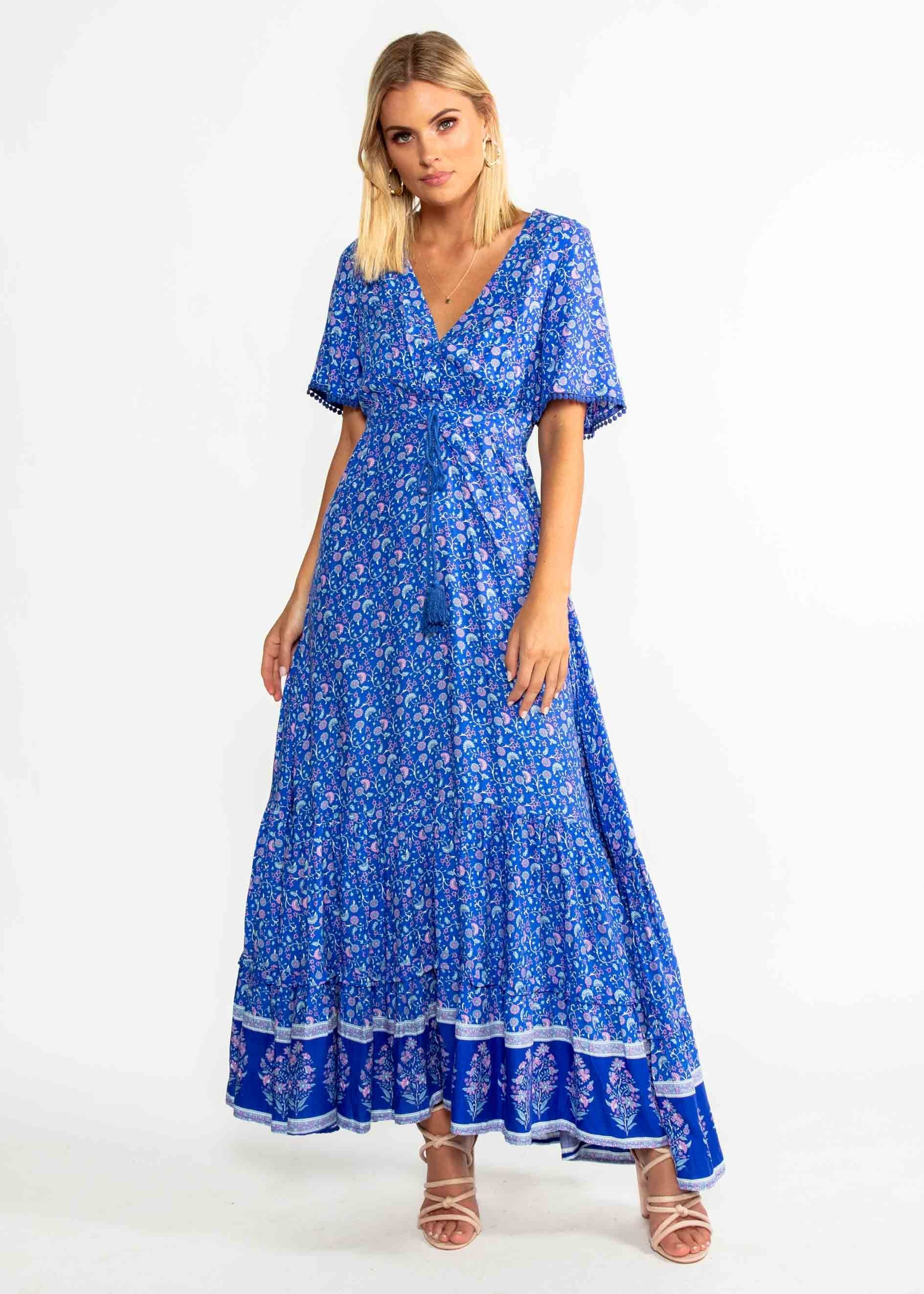 Serenity Maxi Dress - Blue Floral