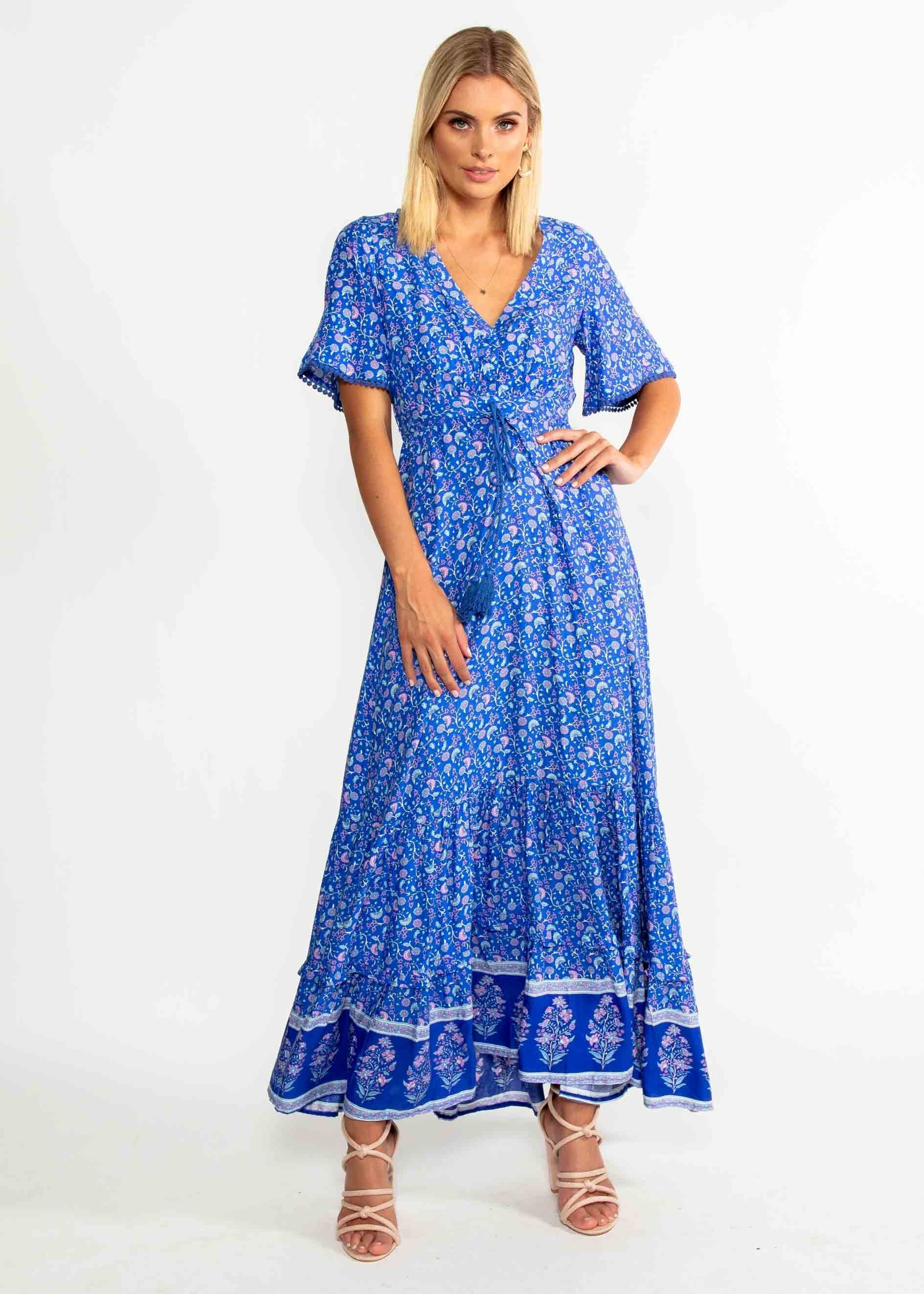 Serenity Maxi Dress - Blue Floral