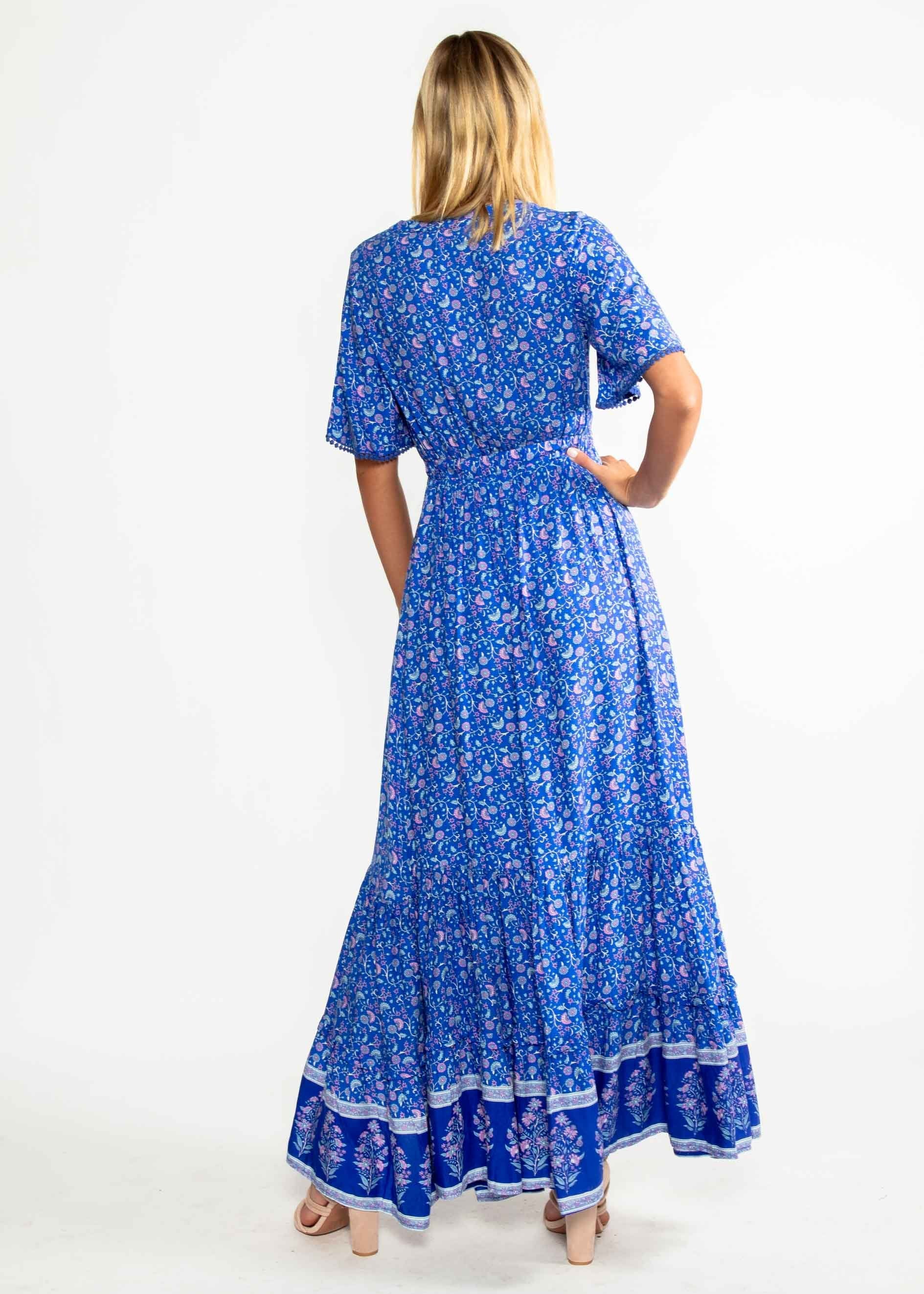 Serenity Maxi Dress - Blue Floral