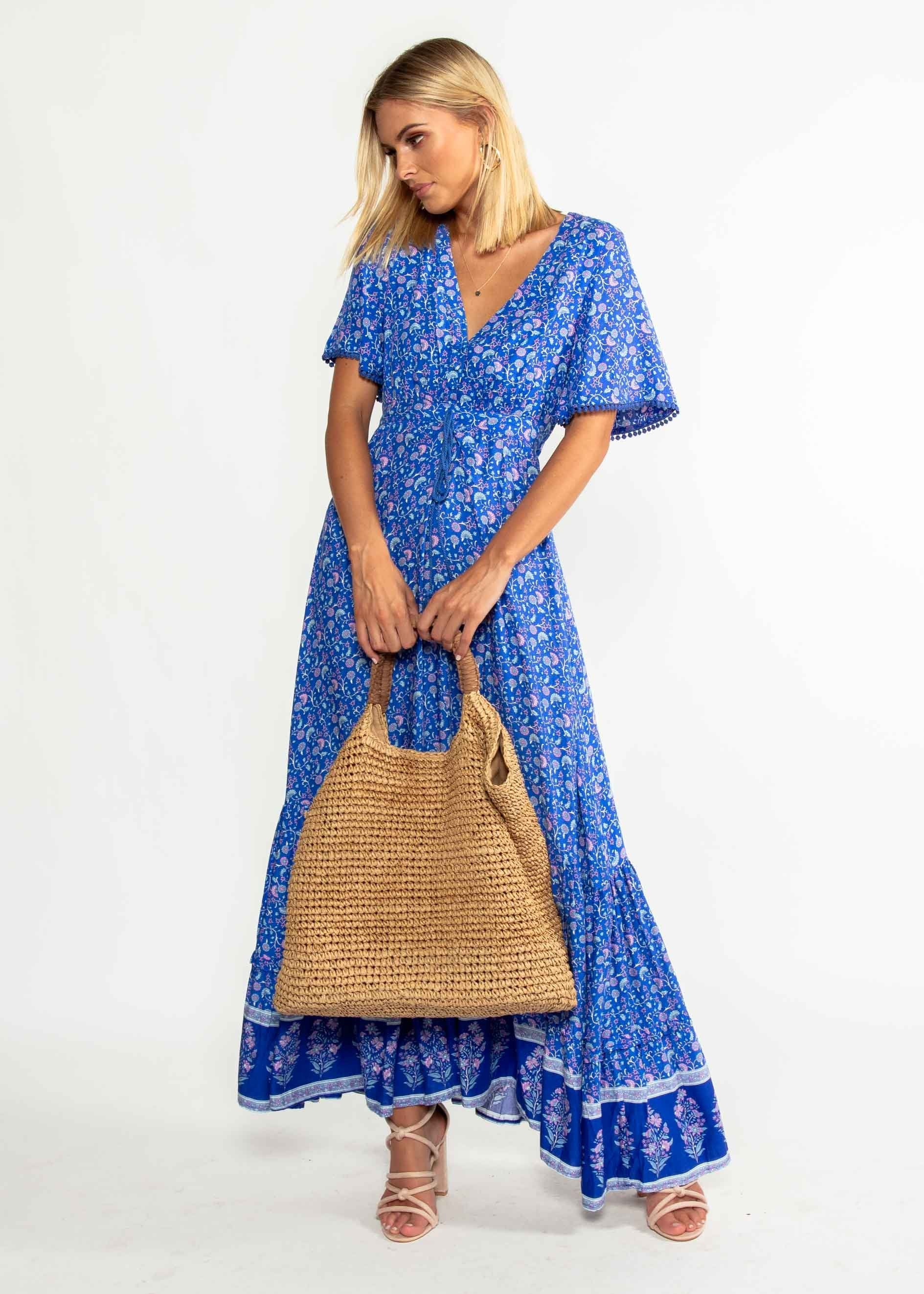 Serenity Maxi Dress - Blue Floral
