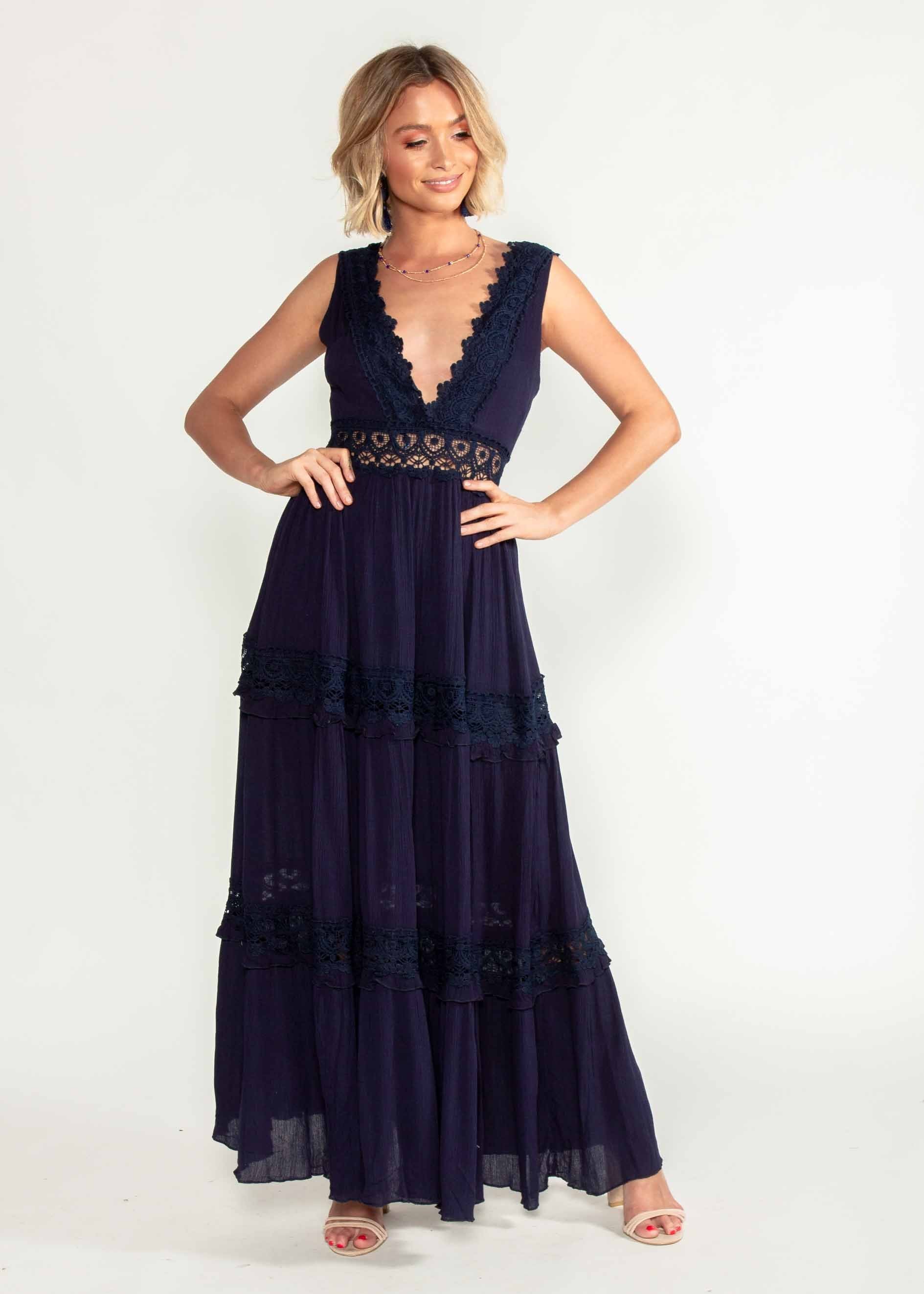 Zion Maxi Dress - Navy