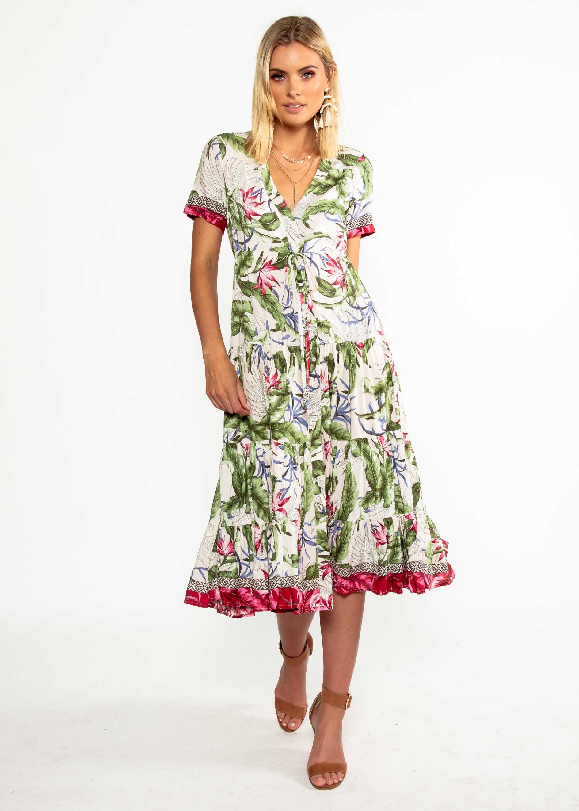 Malia Midi Dress - Rosa