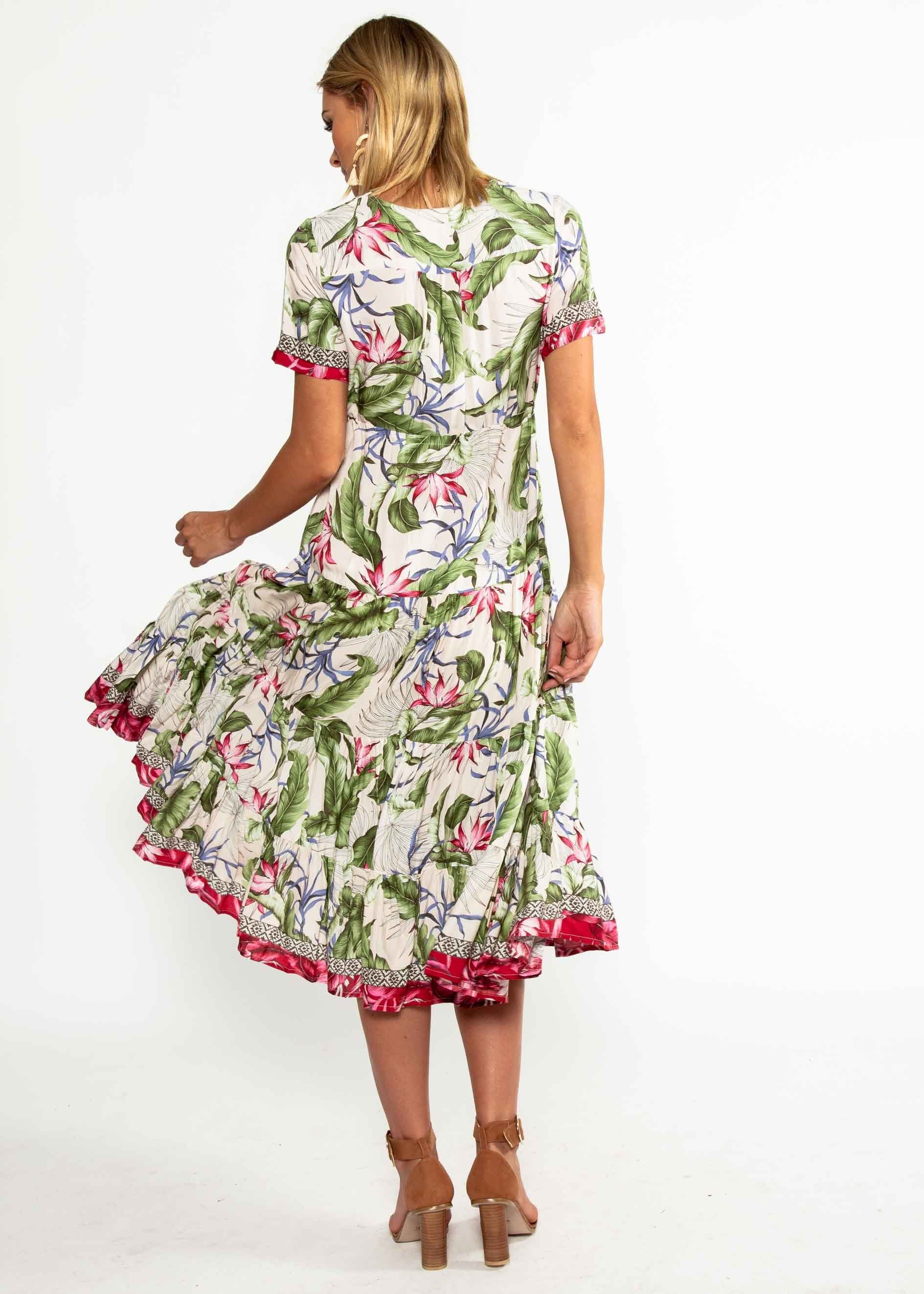 Malia Midi Dress - Rosa