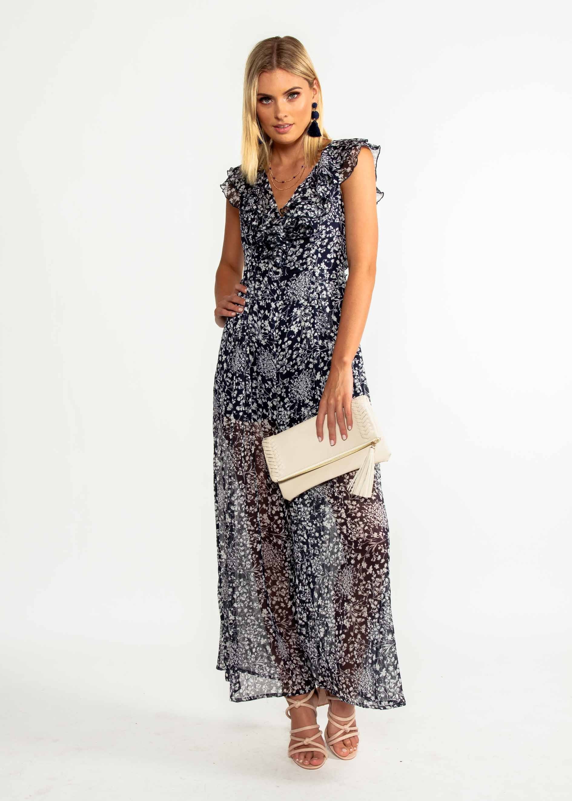Once Before Pantsuit - Navy Floral