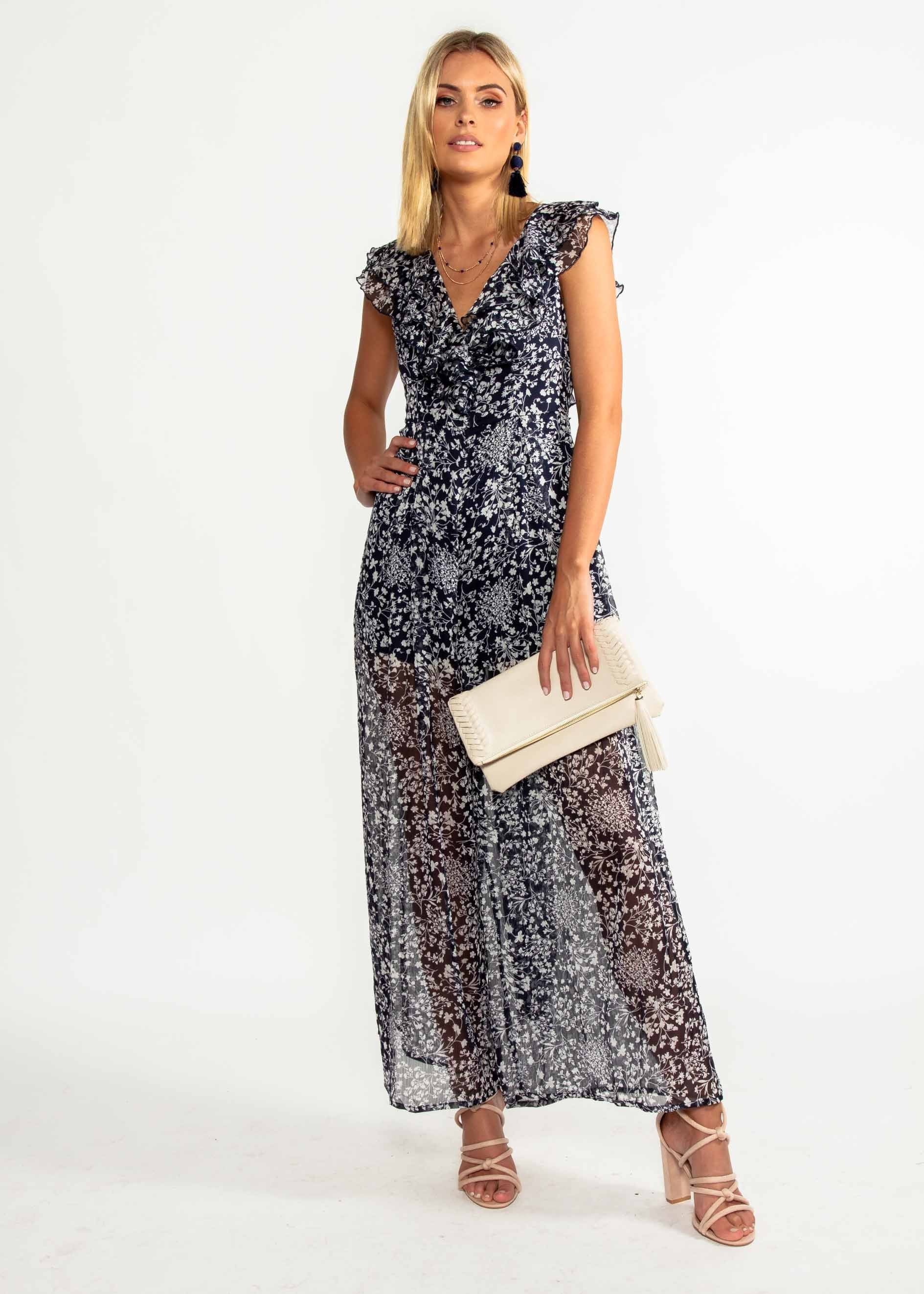 Once Before Pantsuit - Navy Floral