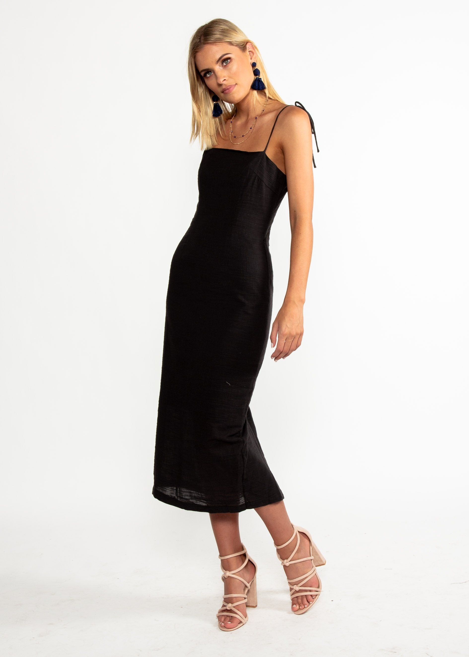 Bound To You Midi Dress - Black