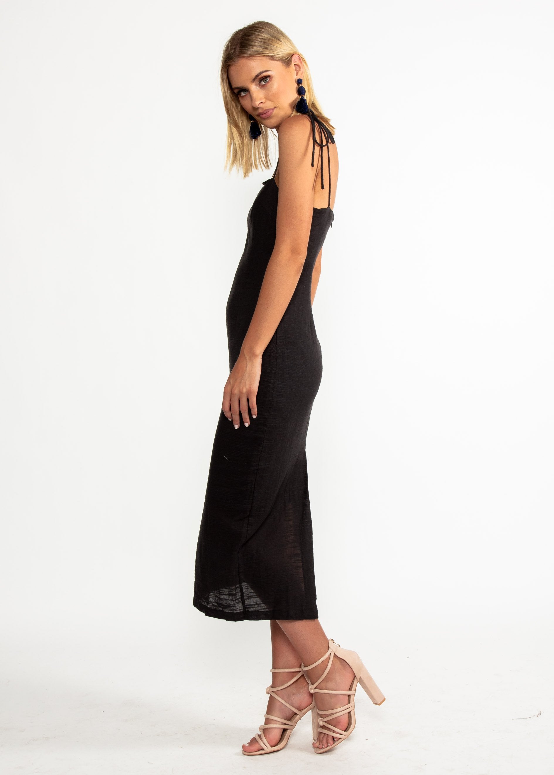 Bound To You Midi Dress - Black