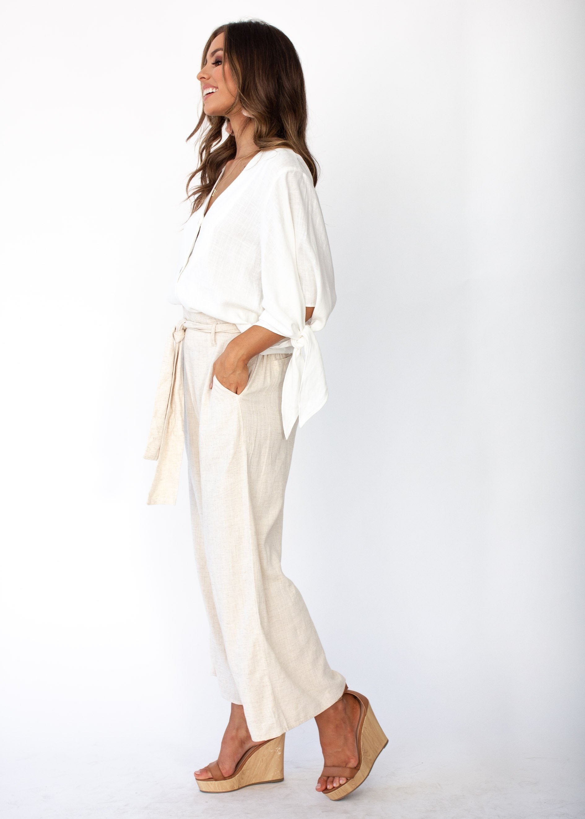 Next To Me Buttoned Blouse - White