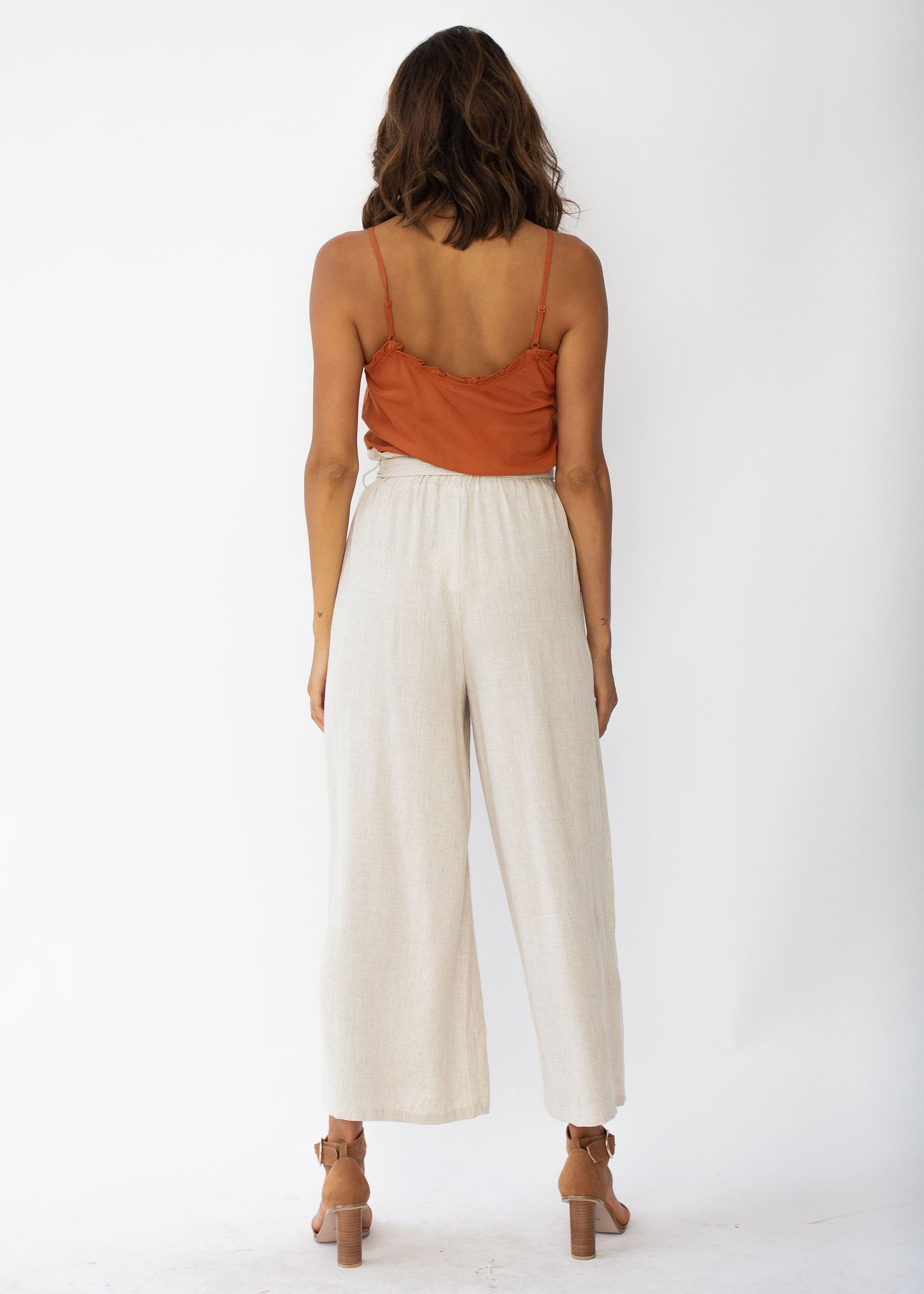 Nila Cropped Cami - Rust
