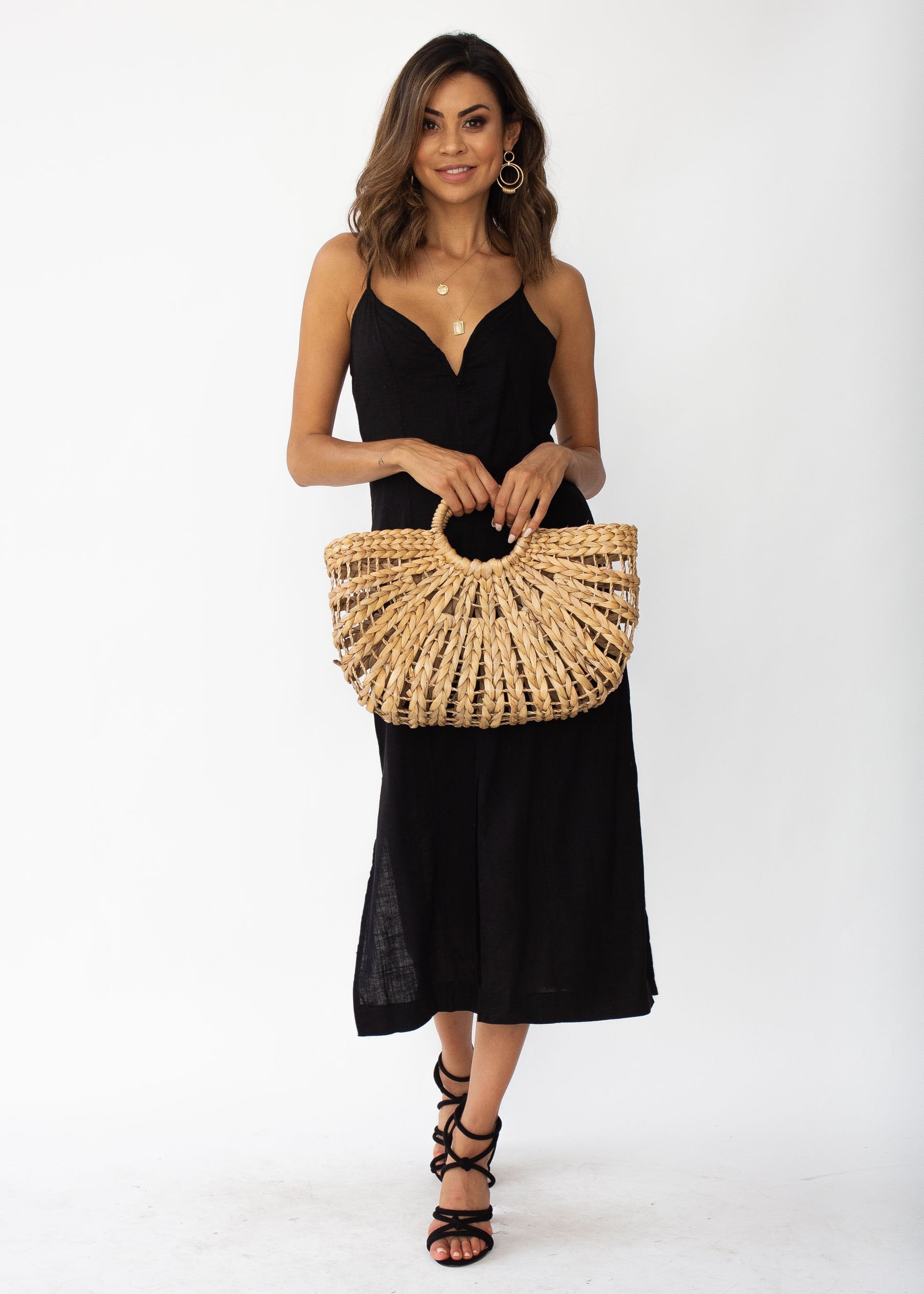Lilia Midi Dress - Black