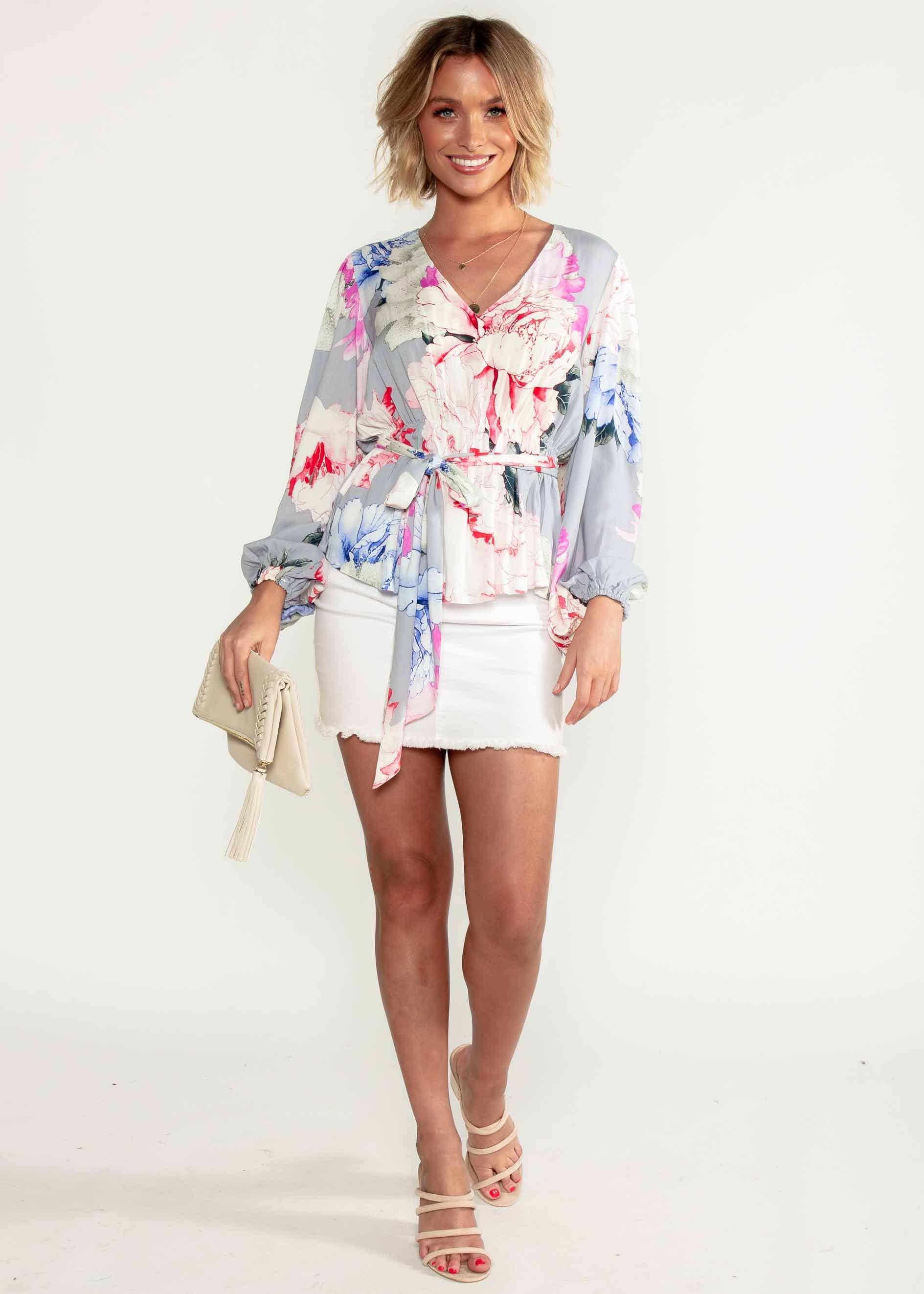 Nina Blouse w/ Tie - Le Fleur