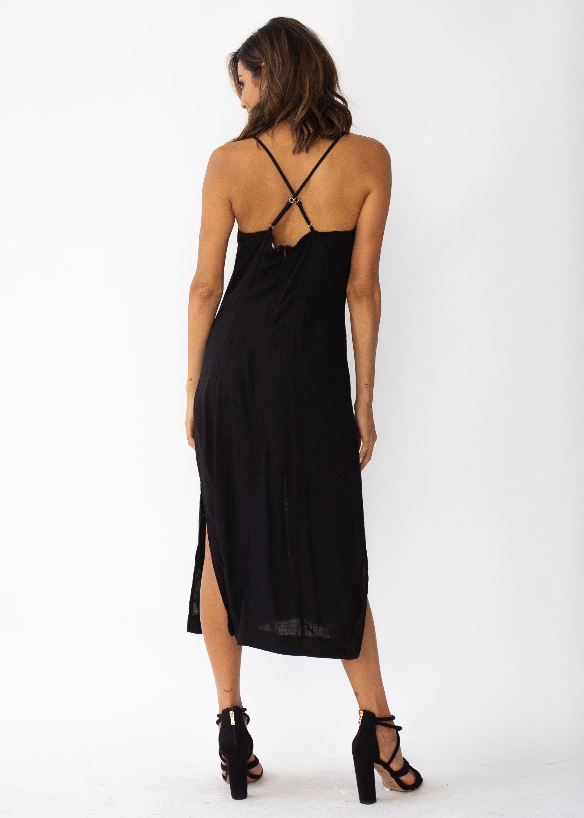 Lilia Midi Dress - Black