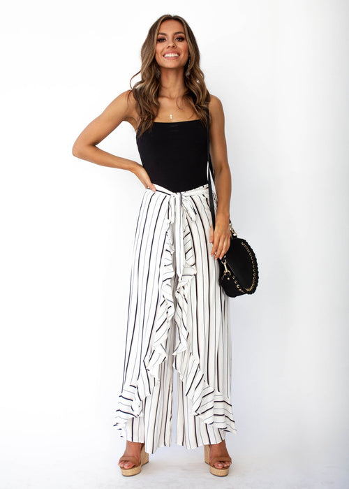 Forever More Pants - White Stripe
