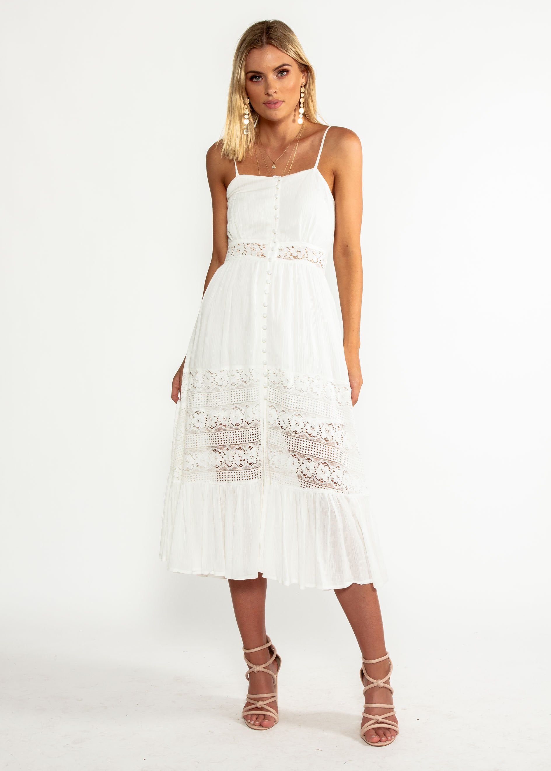 Mandy Midi Dress - White