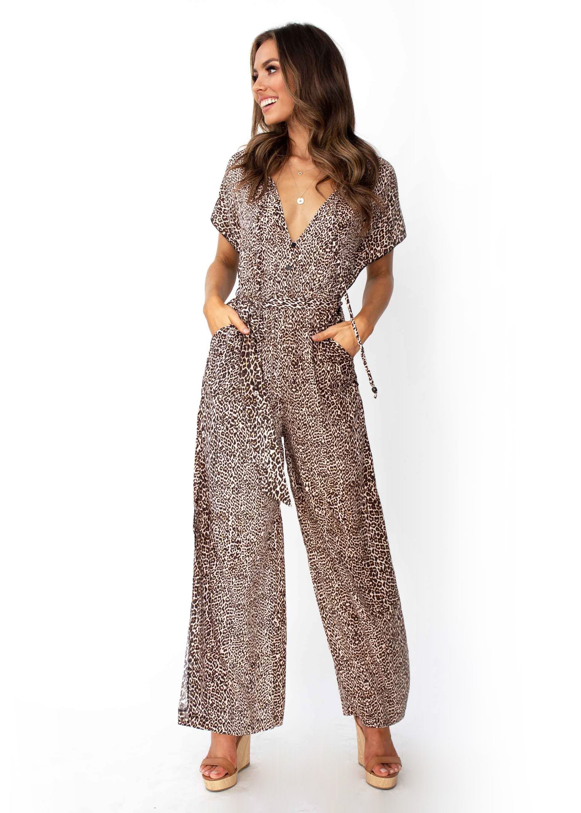 Jaase - Women's Vienna Leopard Pantsuit - Chaser