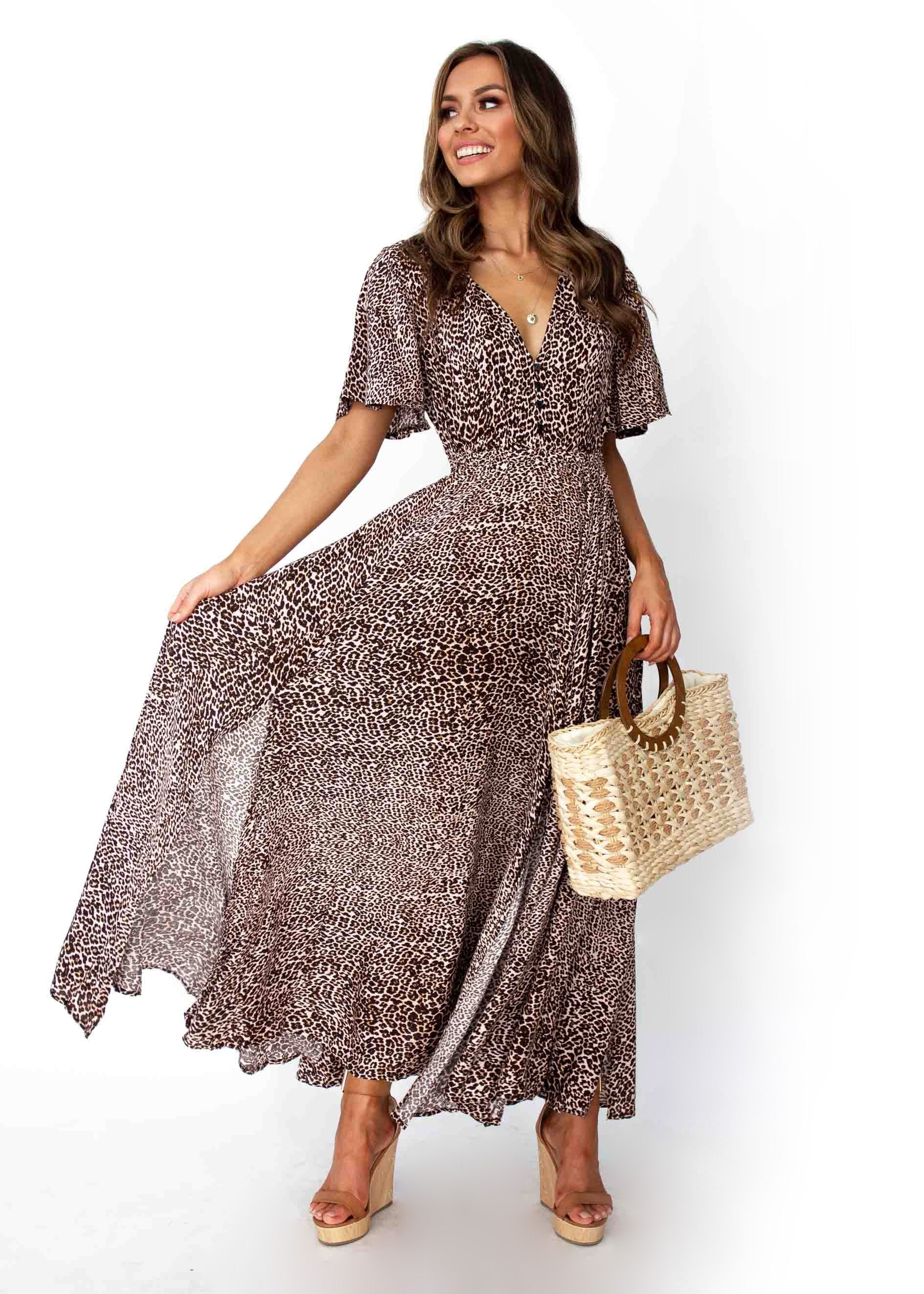 Jaase - Lia Maxi Dress - Chaser leopard 