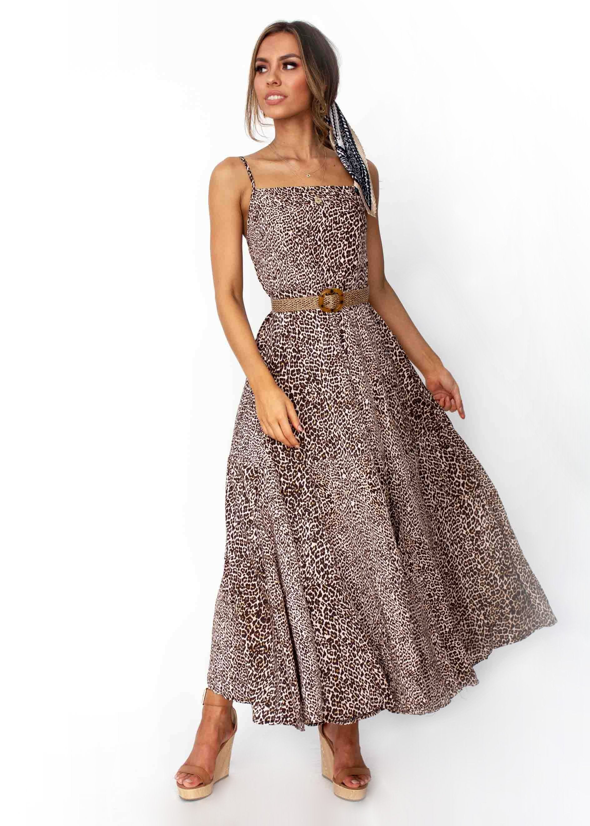 Jaase - Women's Loella Maxi Dress - Chaser Leopard 