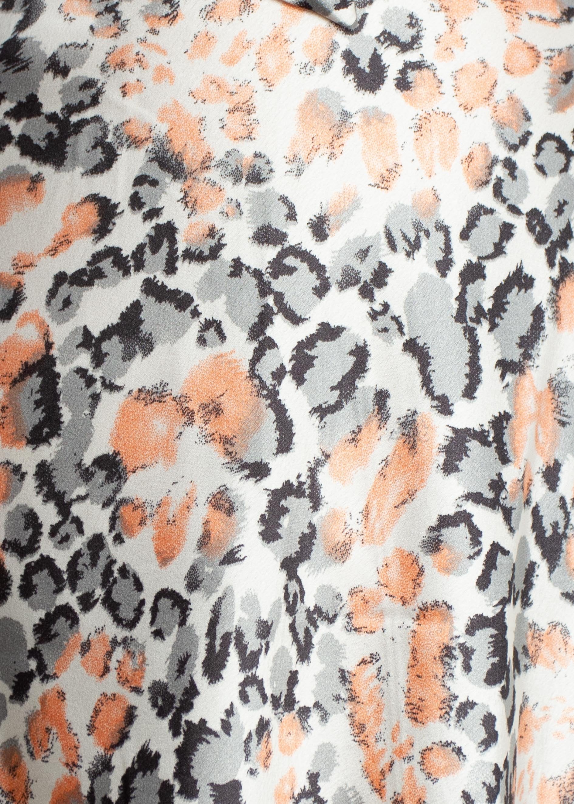 Lilah Tie Dress - Peach Leopard