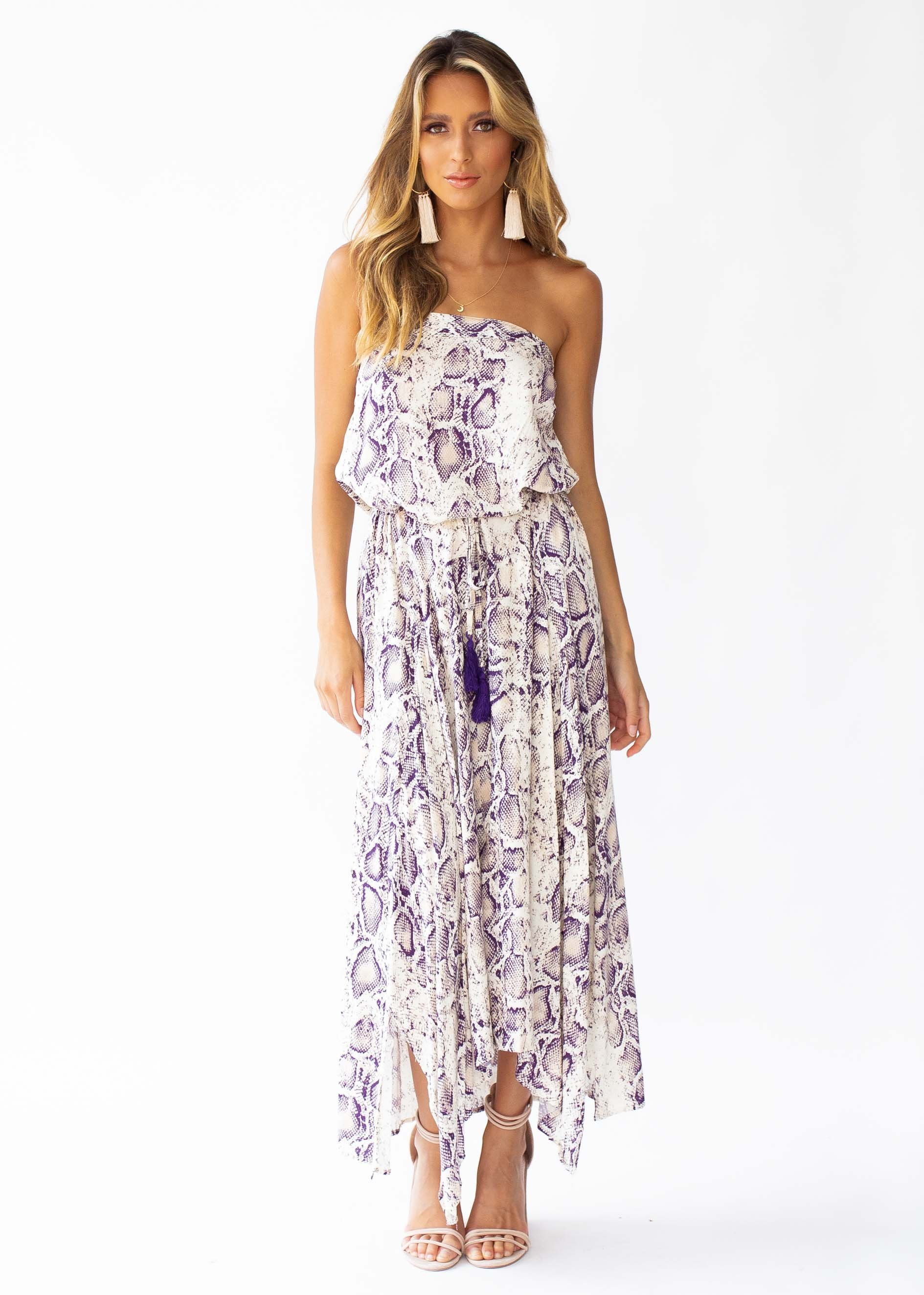 New Freedom Strapless Maxi Dress - Snake