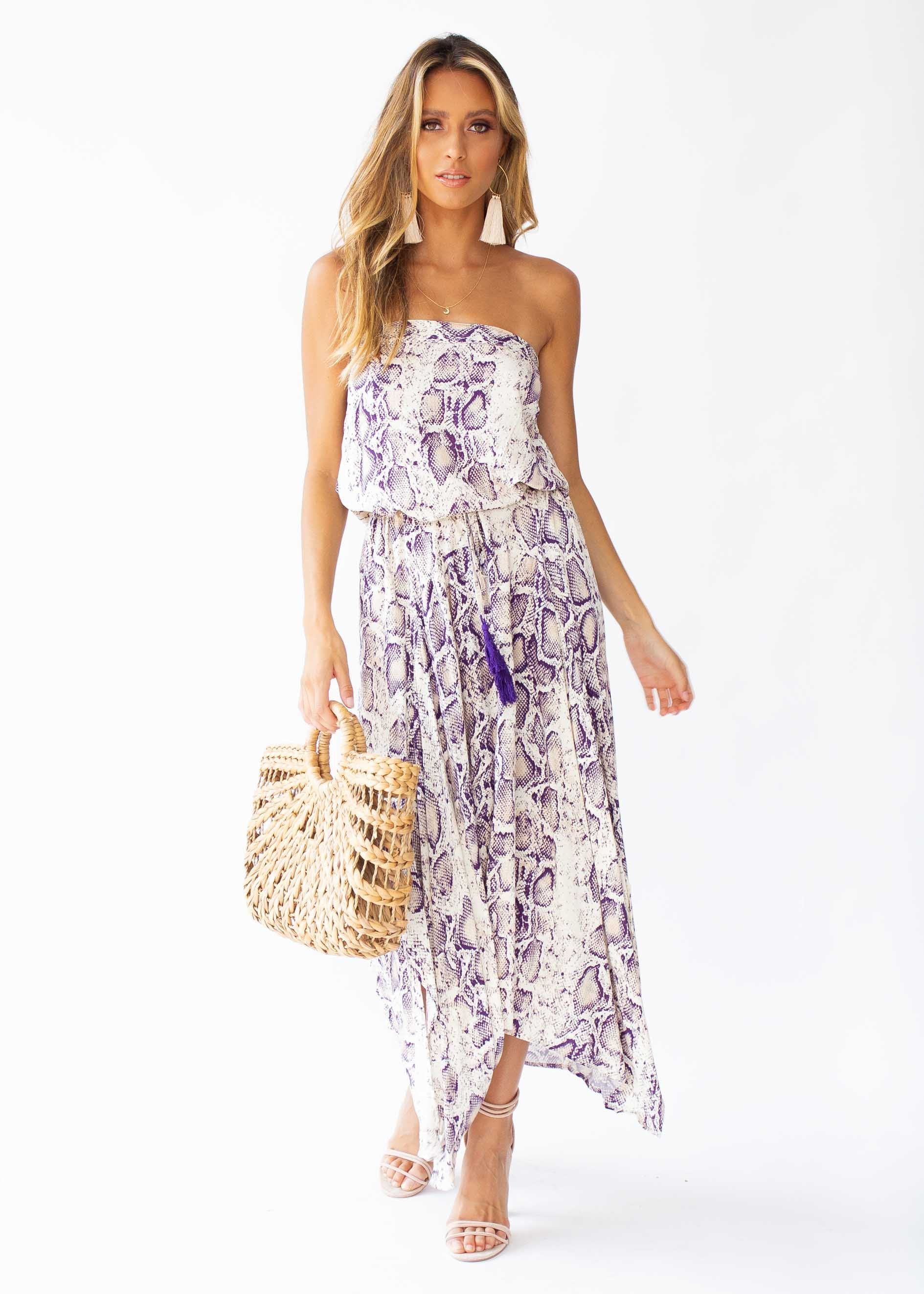 New Freedom Strapless Maxi Dress - Snake
