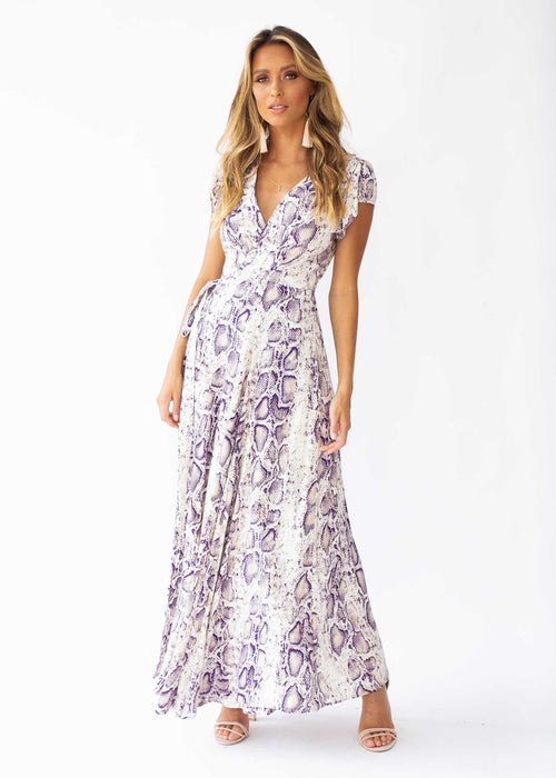 That Thing Wrap Maxi Dress - Snake