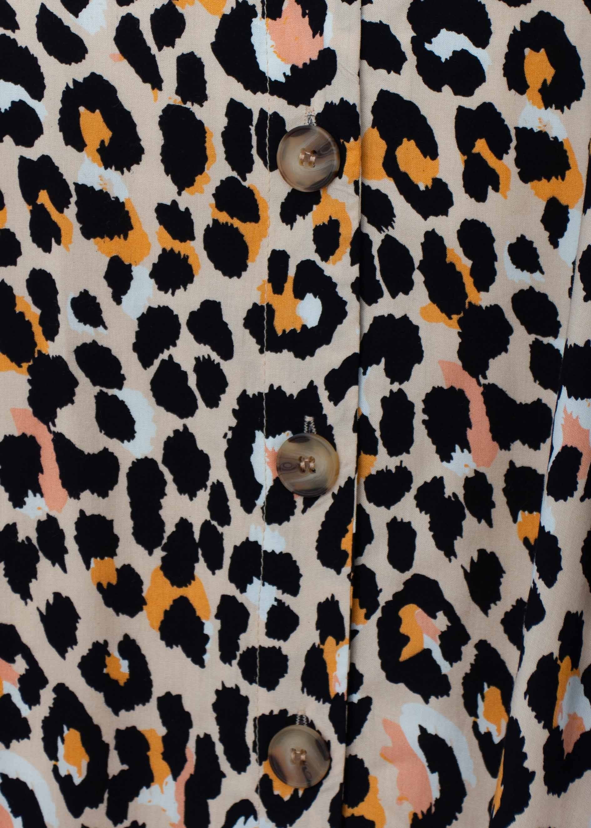 Leo Dress - Nude Leopard