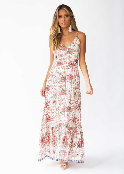 Way Down Maxi Dress - Vintage Rose