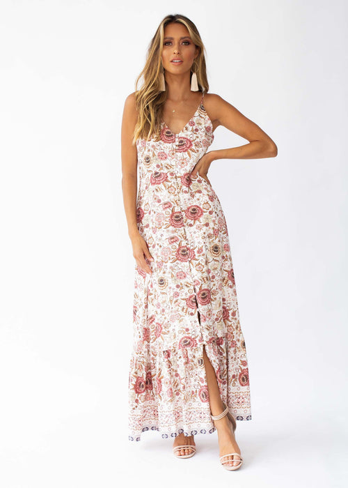 Way Down Maxi Dress - Vintage Rose