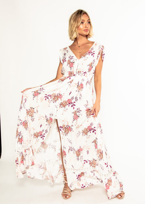 Sweet Feeling Maxi Dress - Floral Bliss