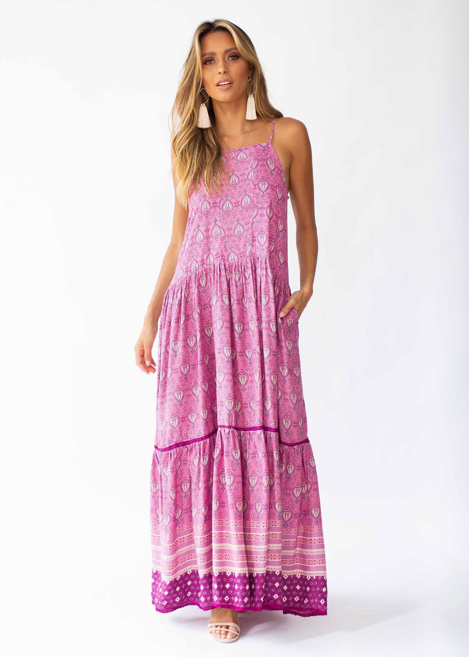 Amira Maxi Dress - Purple Paisley